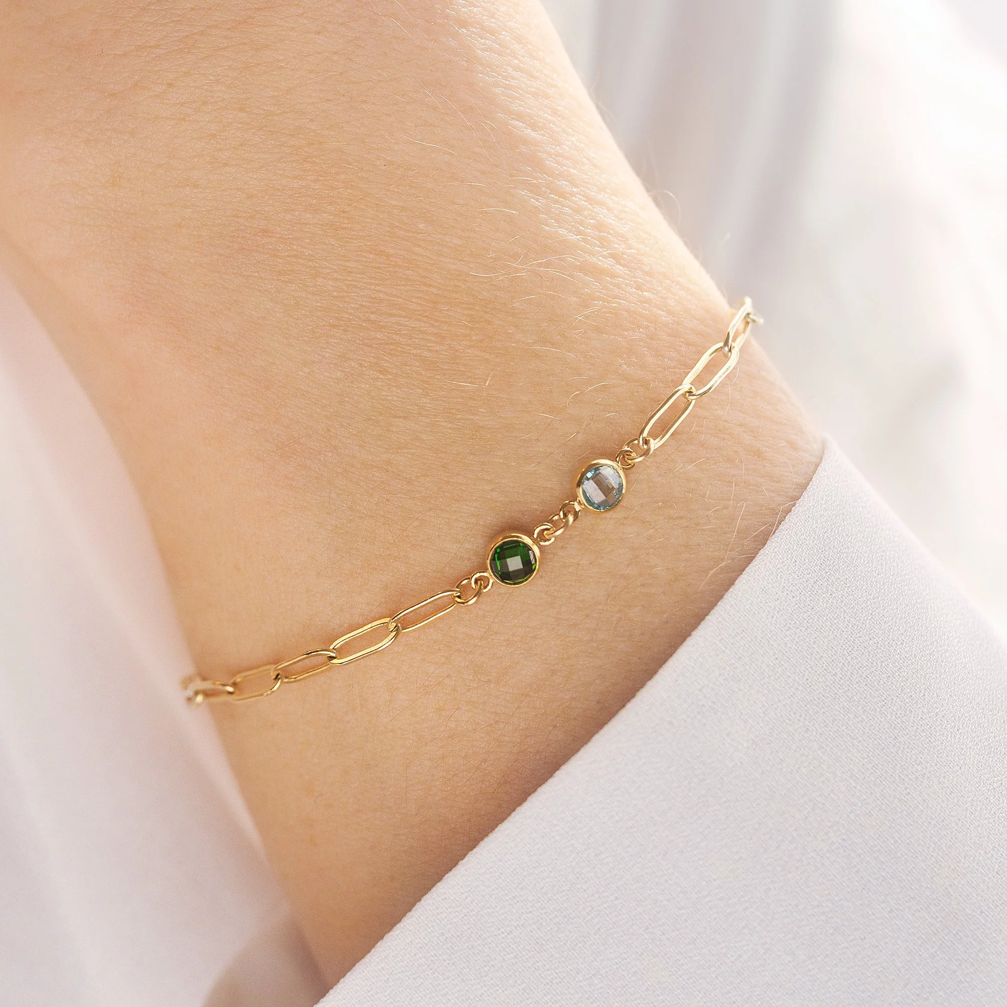 Birthstone Paperclip Bracelet Model II.jpg