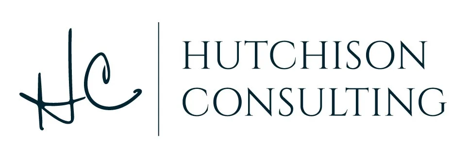 Hutchison Consulting logo with stylized initials and vertical divider