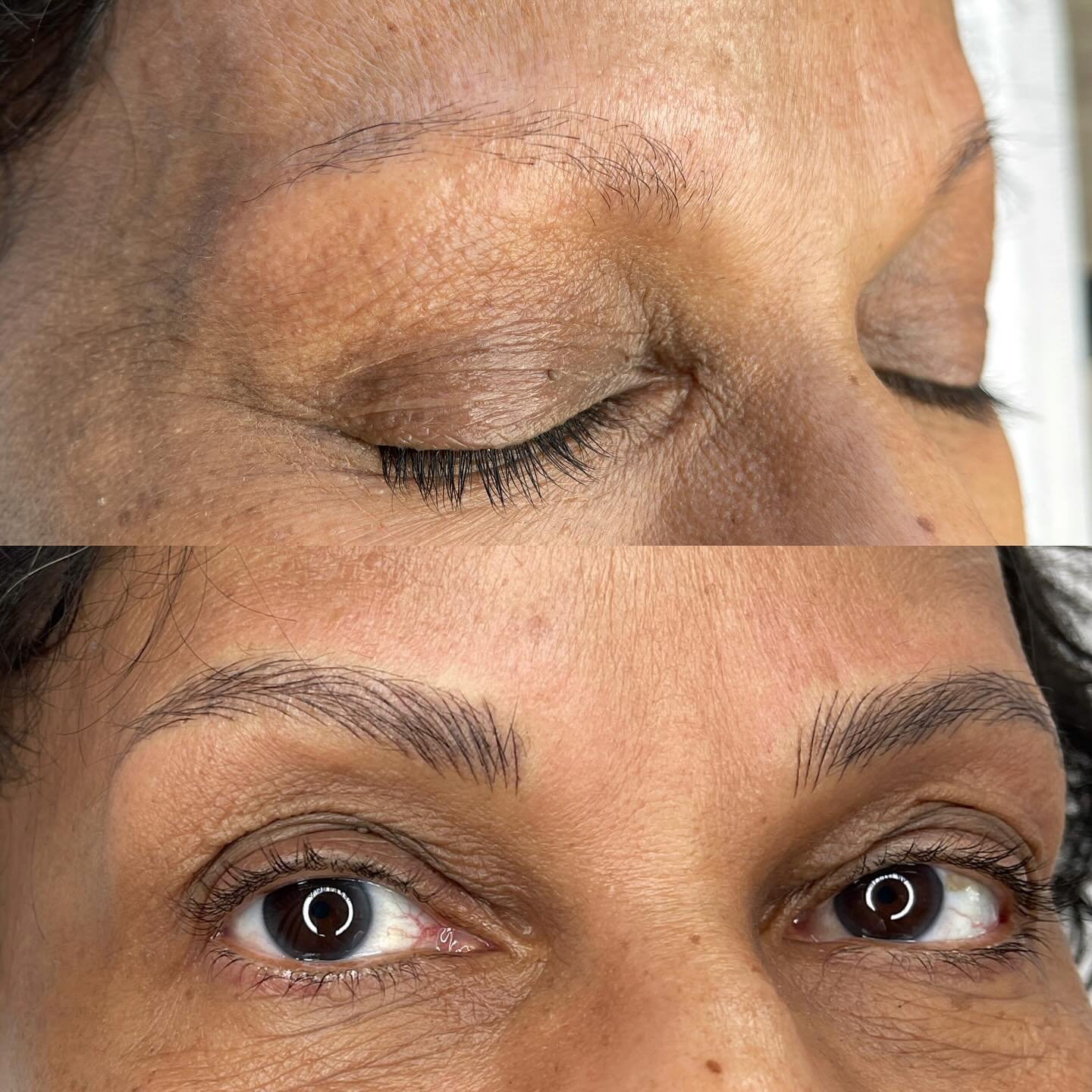 &hearts;️Before/After Microblading second session of building these natural brows on mature skin. 

&bull;
&bull;
&bull;

#brows #nycbrows #microblading #cosmetictattoo #cosmetictattoos #cosmetictattooing #browgoals #microbladingartist #microbladingn