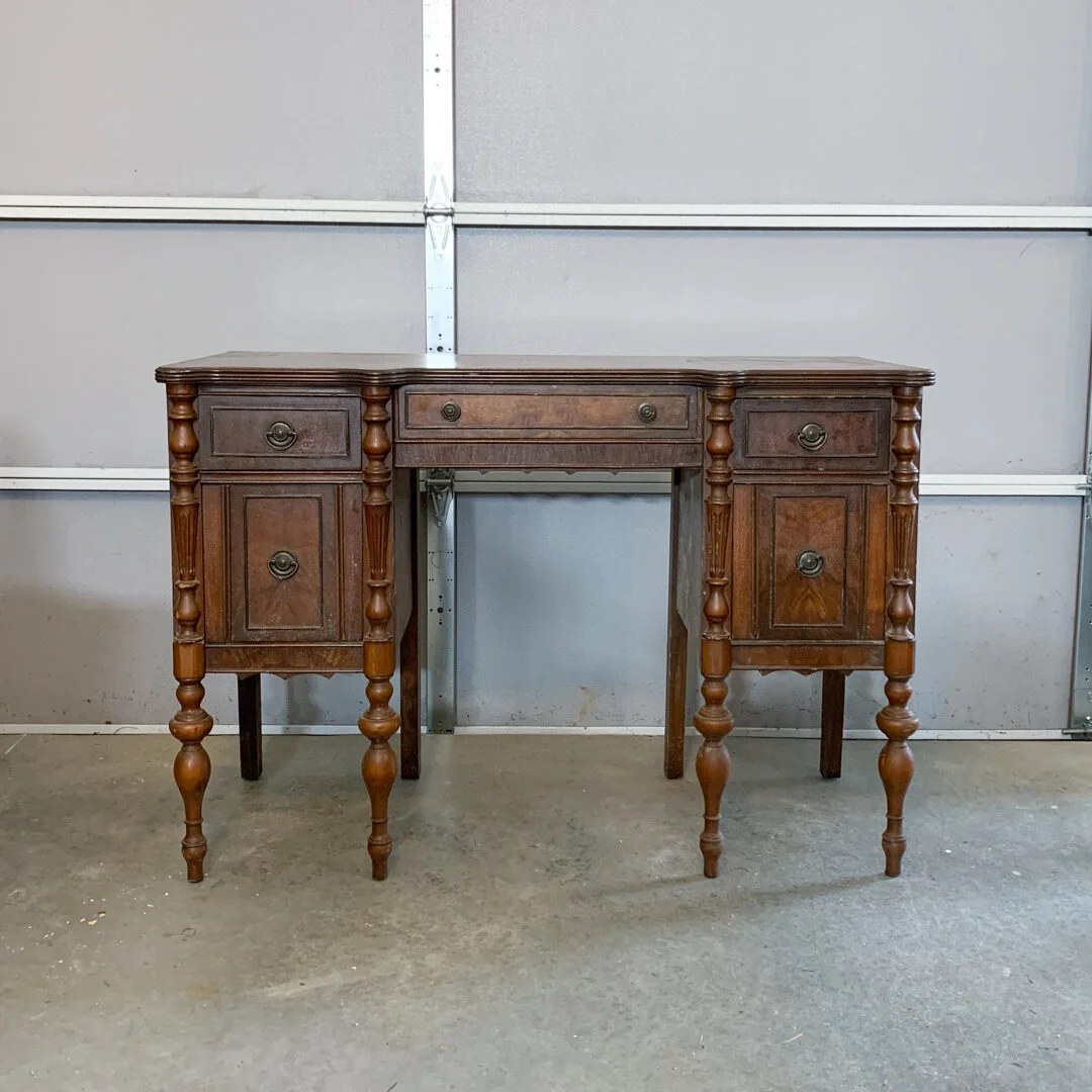SOLD-Desk, vanity or entryway table. 44"W x 30.5"H x 18.5"D