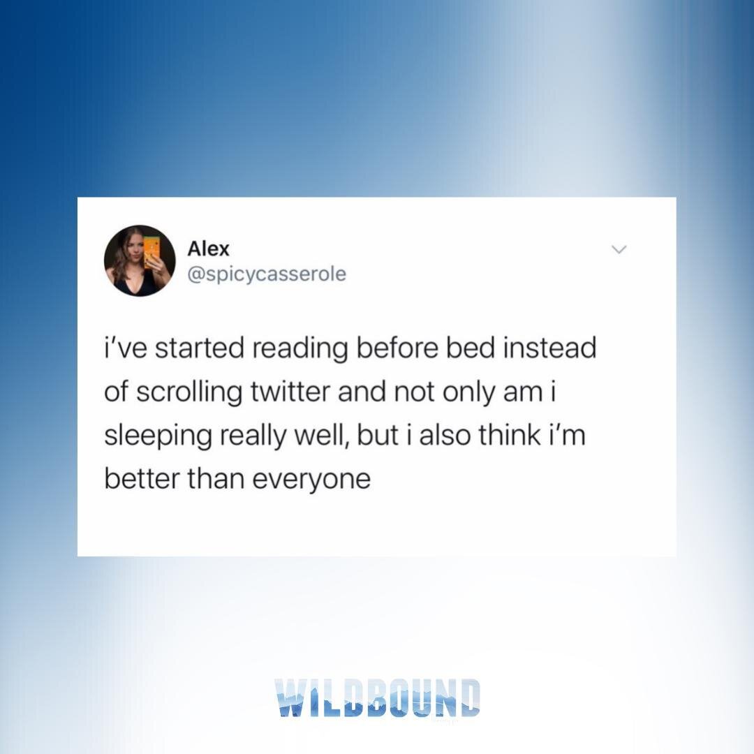 Reading at night is self care and is proven to, in fact, make you better than everyone else. #Science 💁&zwj;♀️⁠
via spicycasserole on Twitter