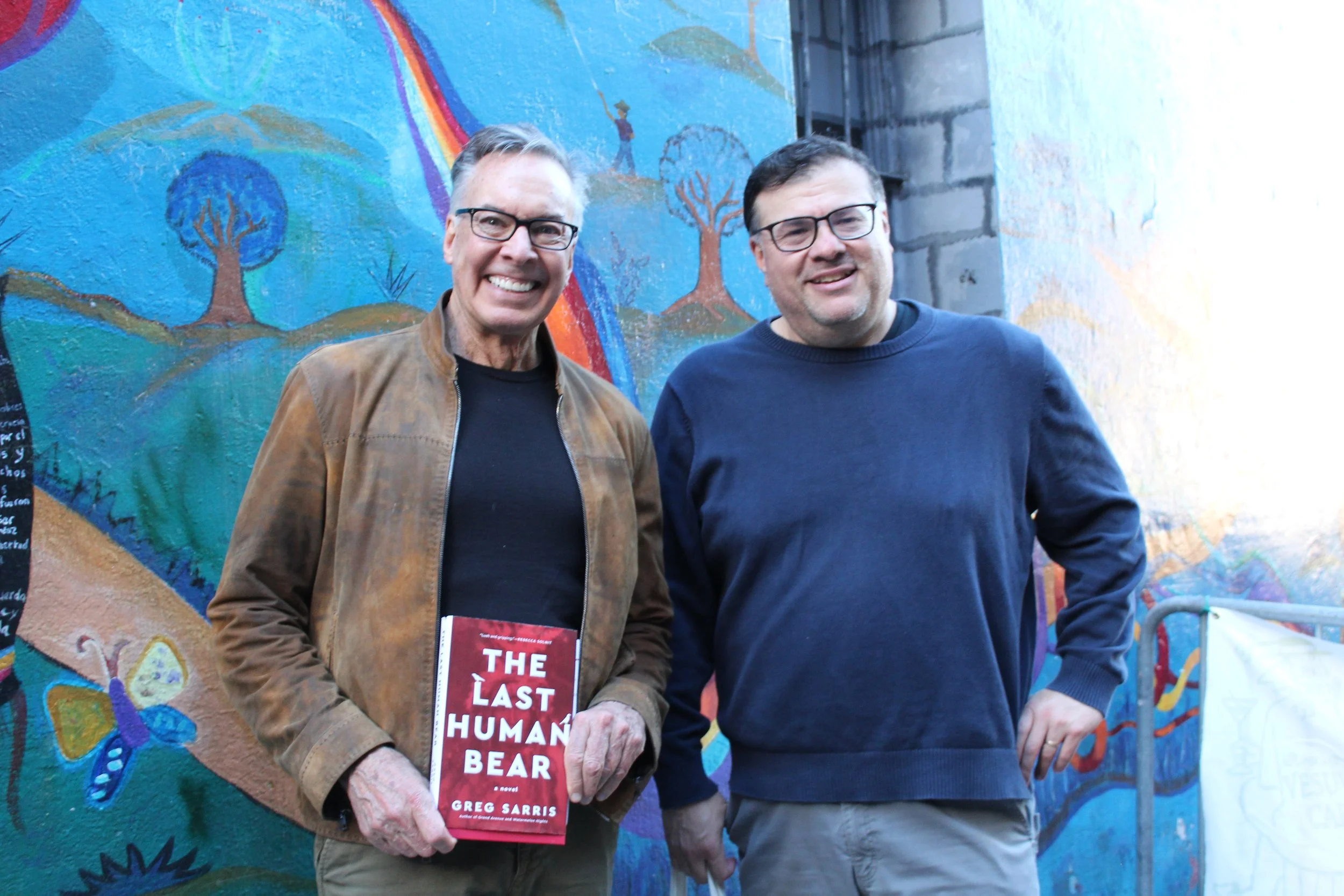 Greg Sarris in conversation with Oscar Villalon in Jack Kerouac Alley