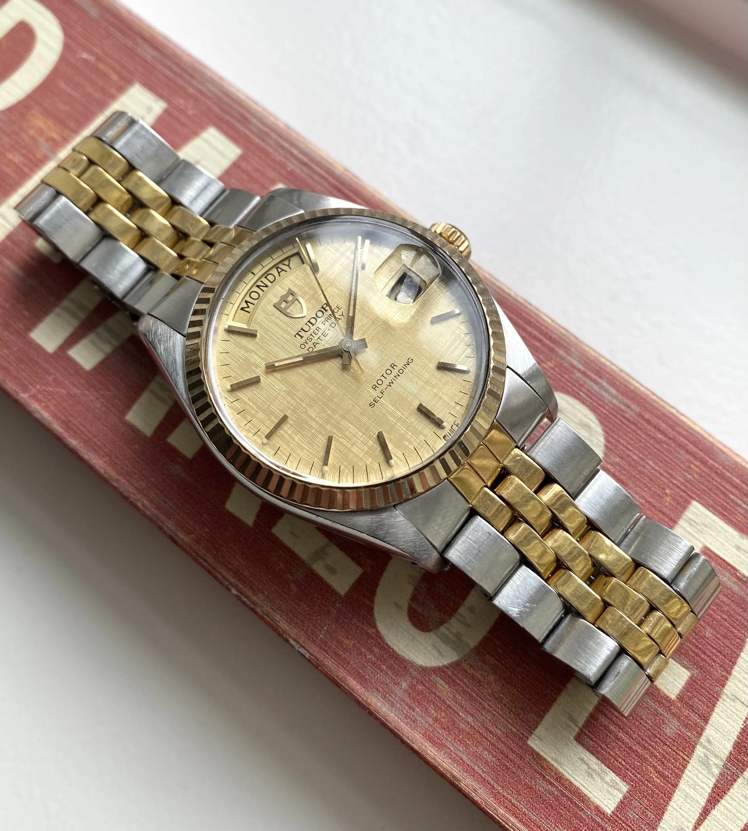 Tudor Date-day — Linen Champagne Dial 