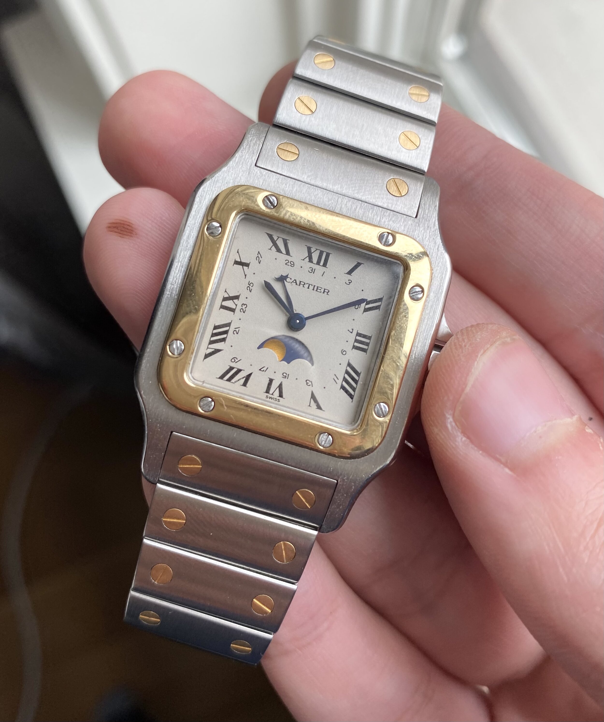 Cartier Santos Galbée — Rare Moonphase — Danny's Vintage Watches