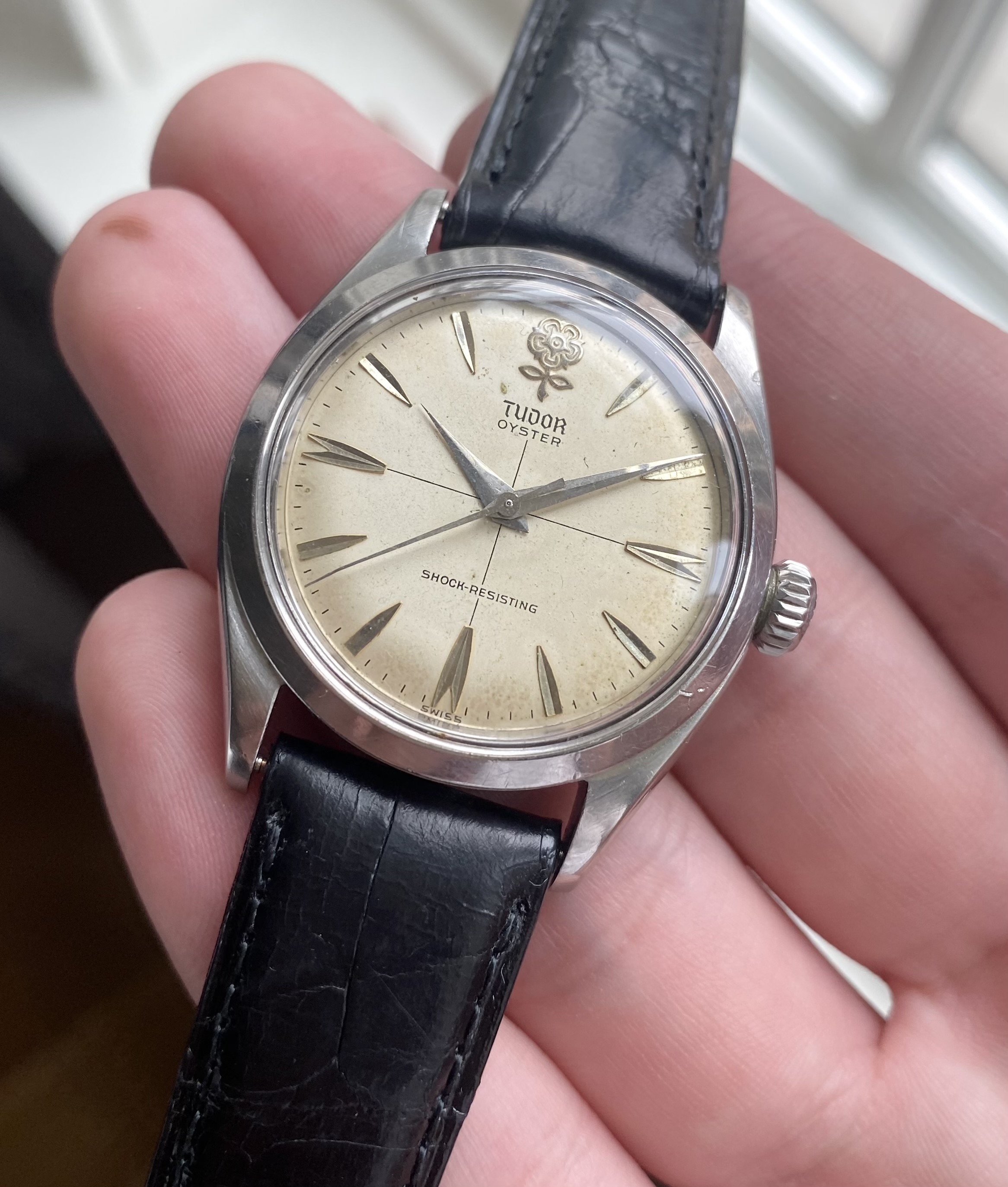 Tudor ref. 7934 — Rose Dial — Danny's Vintage Watches