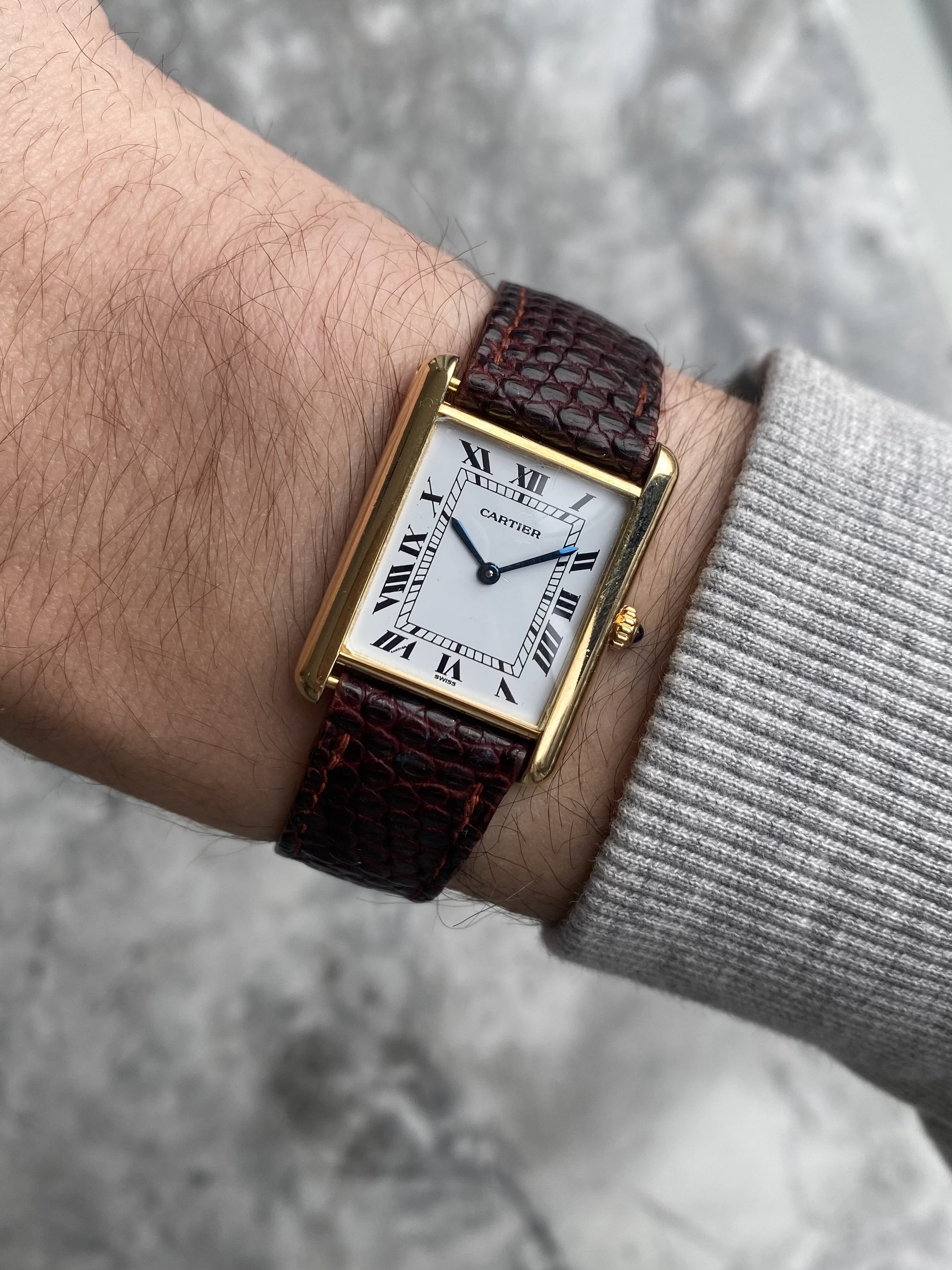 cartier gold watch vintage