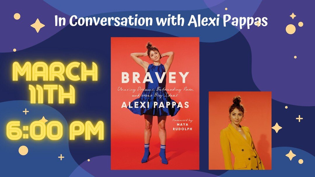 Hey runners, @roundaboutbooks Books is hosting an event with Olympic running athlete Alexi Pappas on March 11th.  Her new book, Bravey, is a memoir in essays where she candidly opens  up about what she has learned of confidence, self-reliance, and me