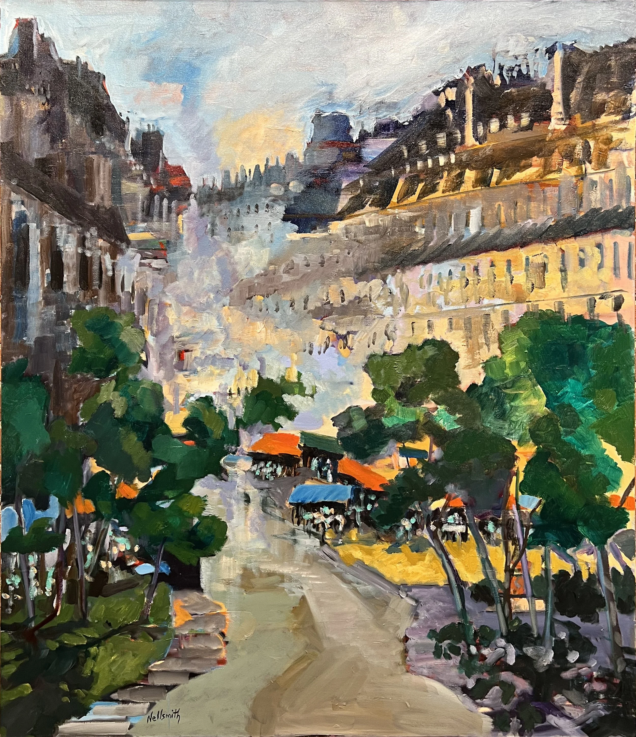 View from the Coulee Verte, Paris oil on canvas 50 X 42