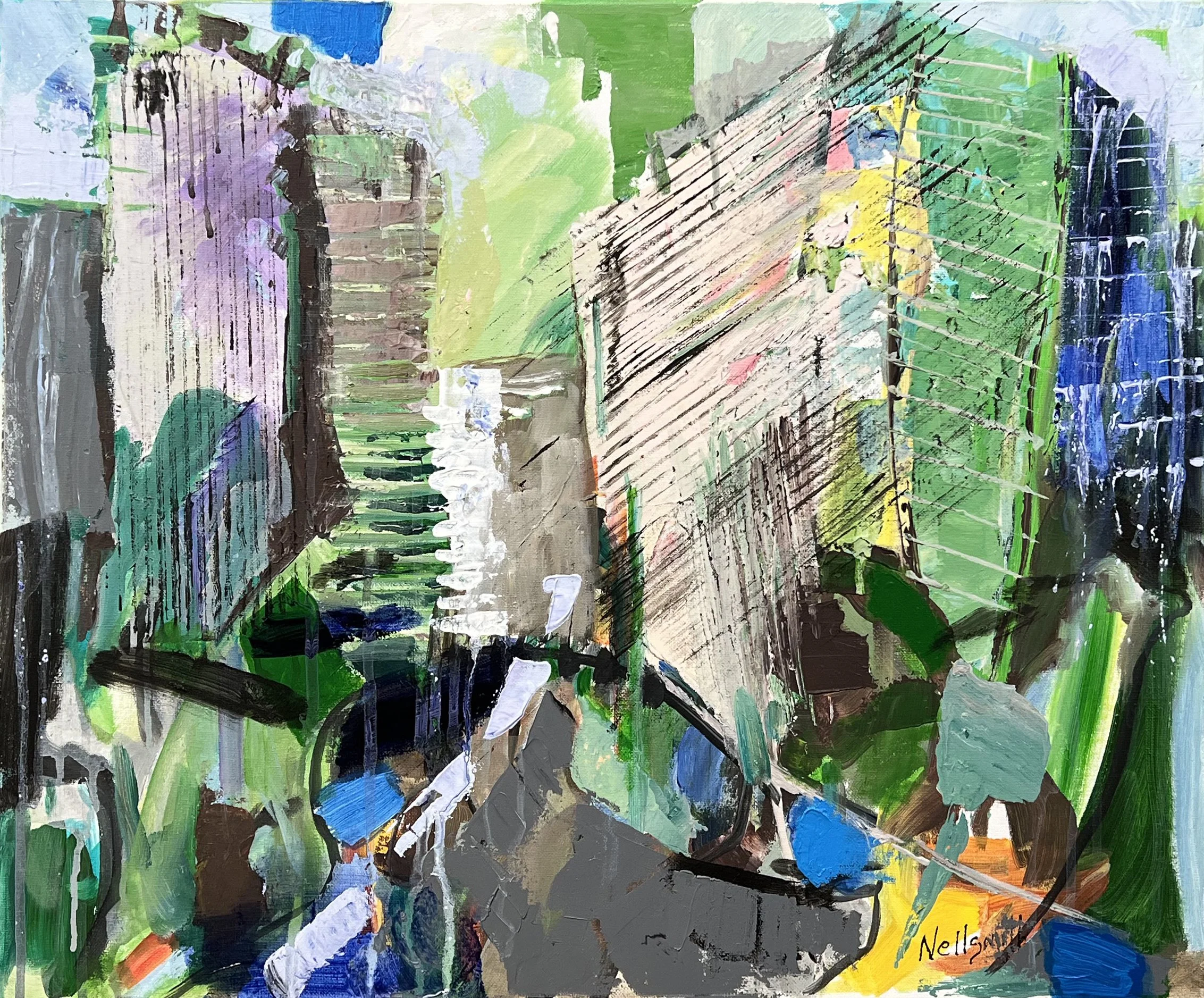 Green Architectonic acrylic on canvas 20 X 24