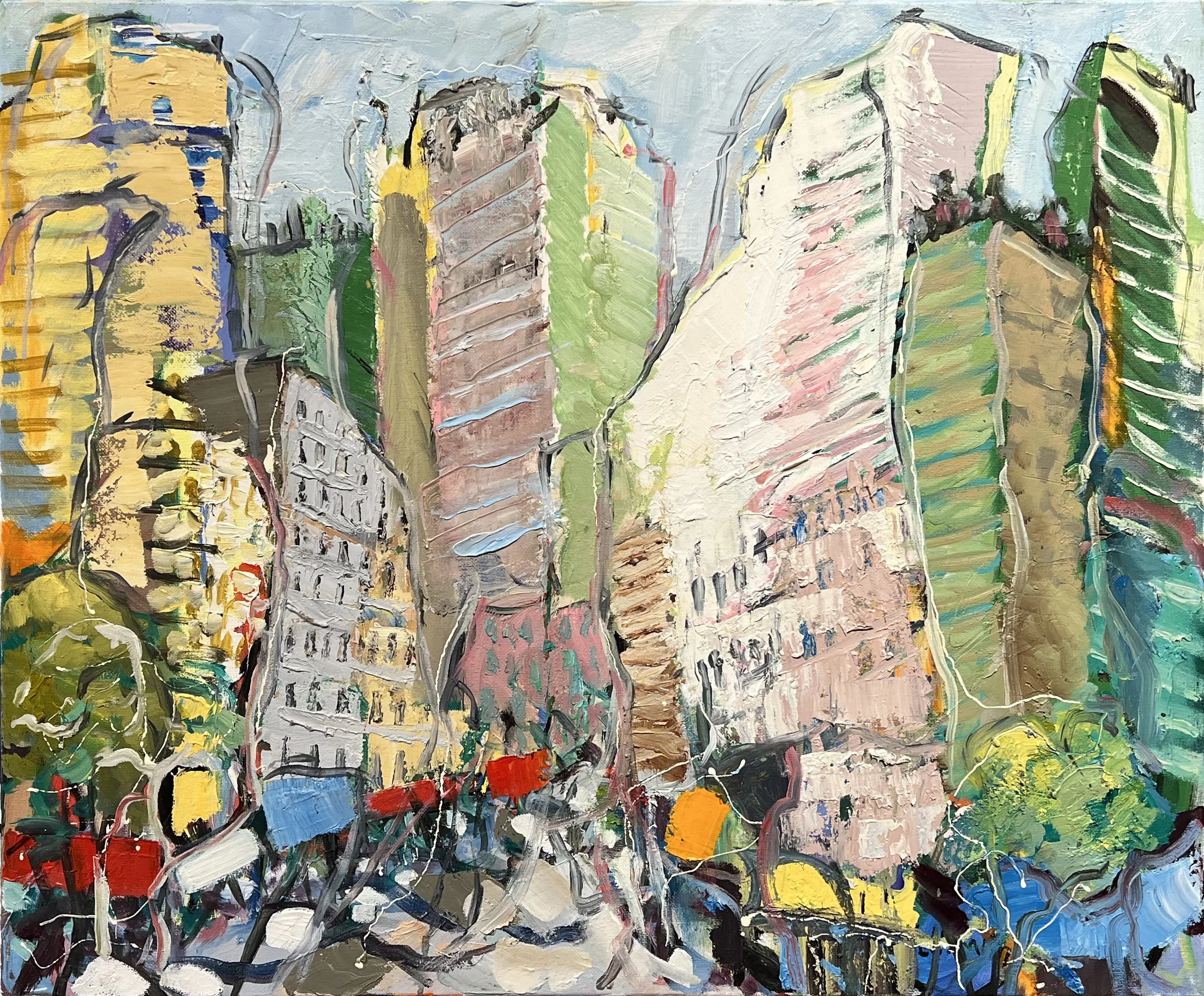 Soft Cityscape oil on canvas 24 X 20