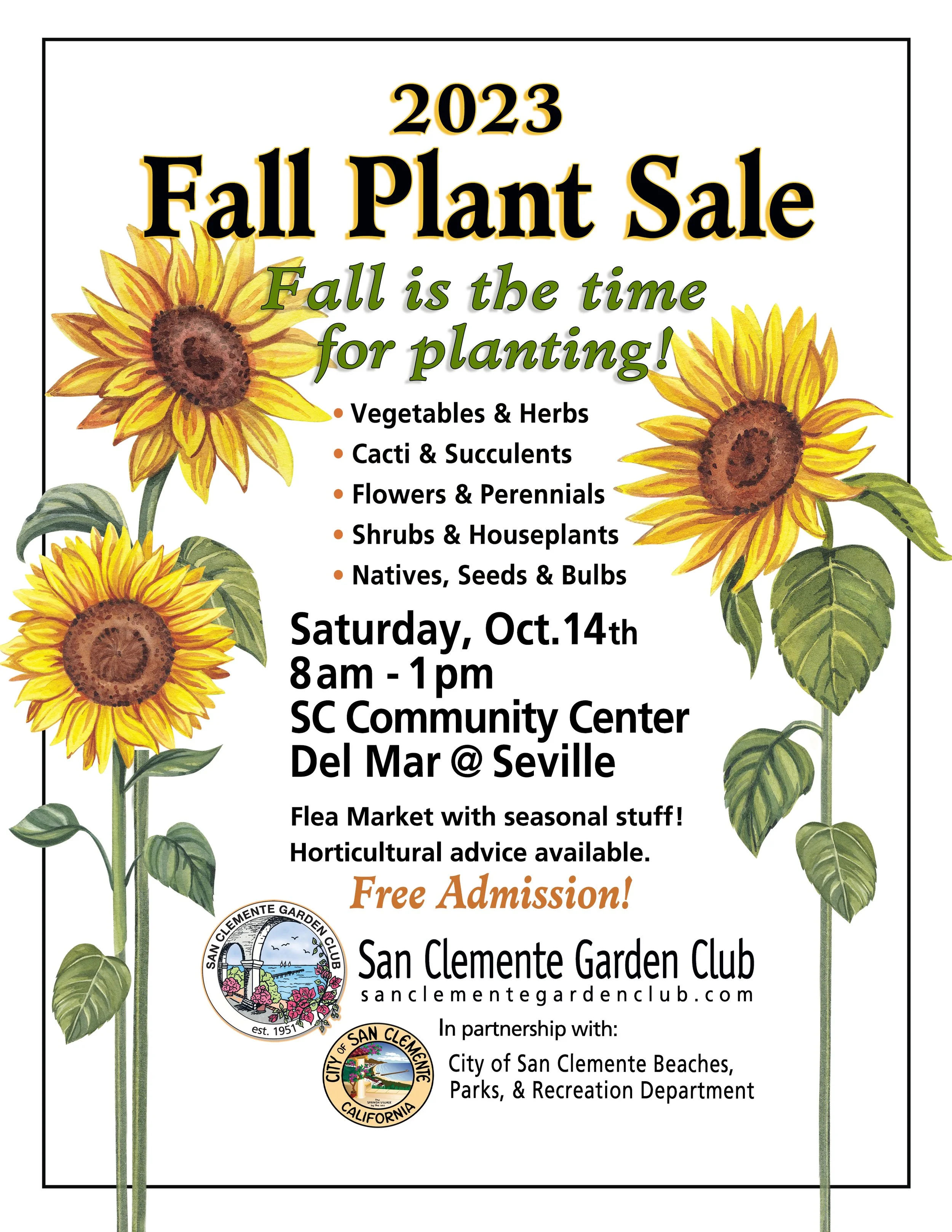 2023 Fall Plant Sale — San Clemente Garden Club