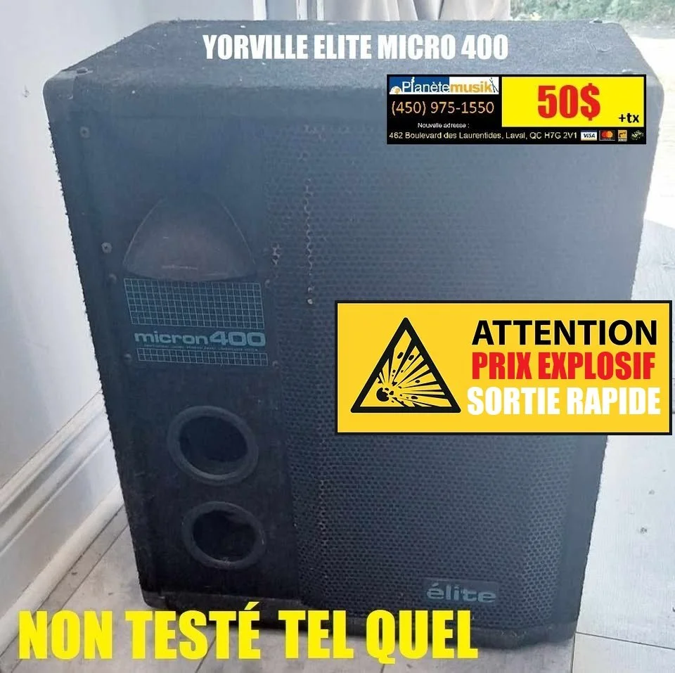 liquidation non testé tel quel yorkville micron 400