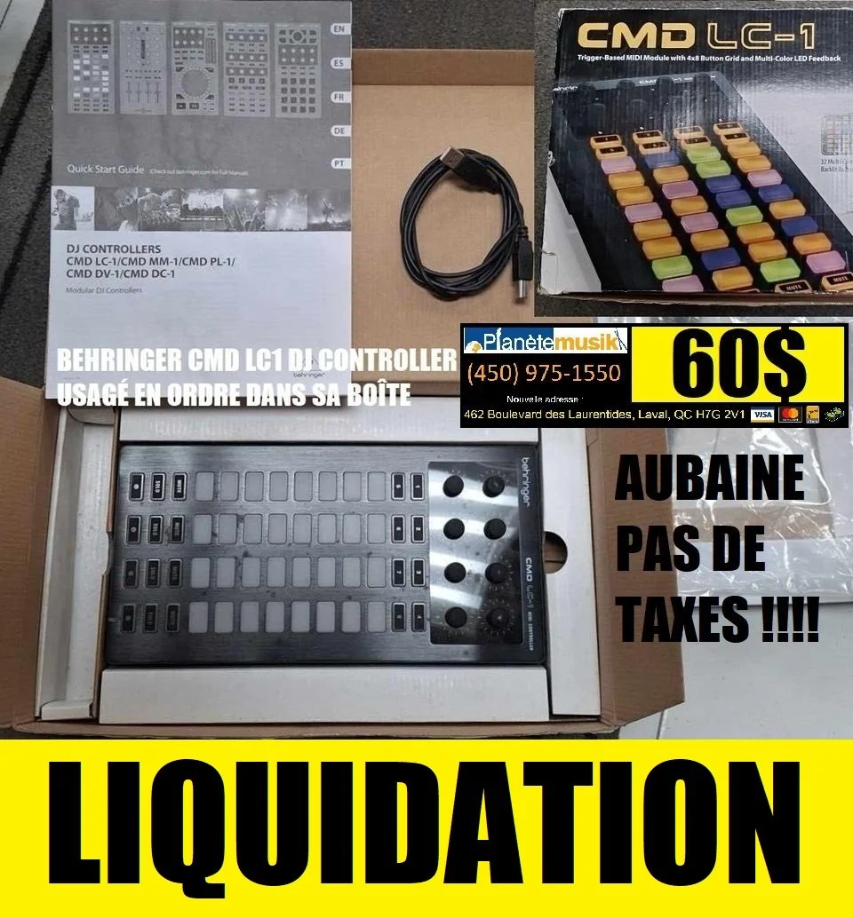 behringer cmd lc1 - liquidation prix indiqué taxes incluses (nous les payons)