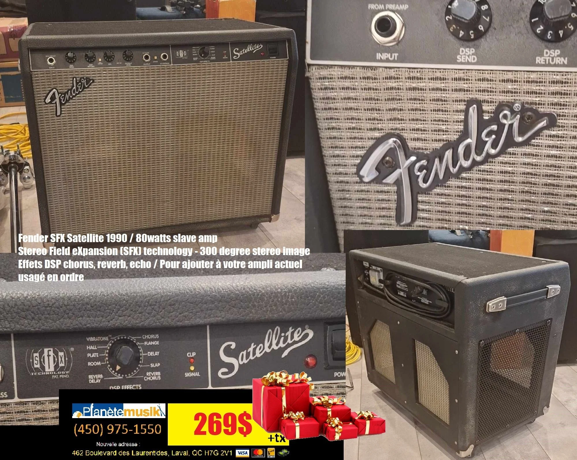 Amplificateur Fender Satellite SFX 80-Watt 1x12" Slave Amp with DSP Effects