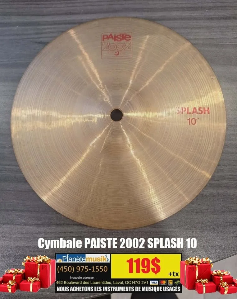 Cymbale PAISTE 2002 SPLASH 10 Pouces usagée en ordre