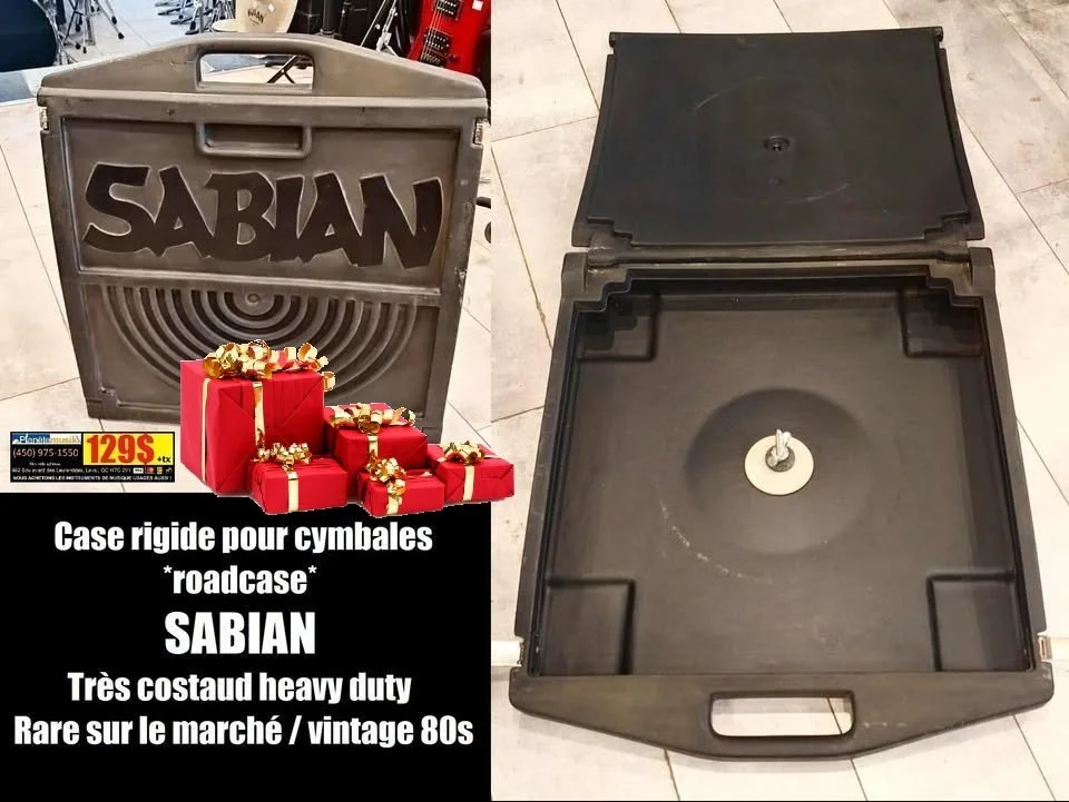 RARE Case de cymbale rigide cymbal safe SABIAN vintage 80s (Cymbales jusqu'à 22)