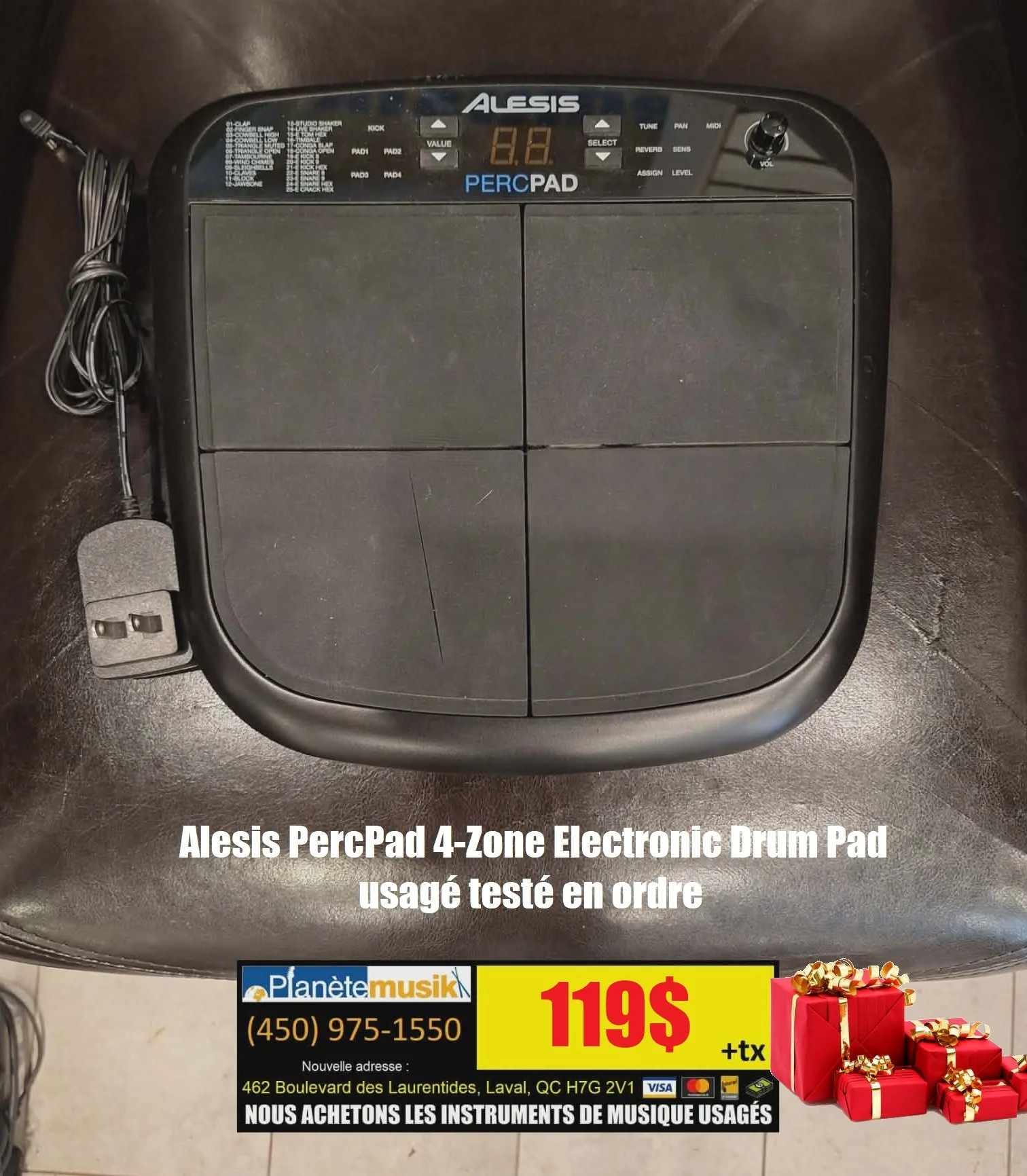 ALESIS PERCPAD Usagé, testé en ordre
