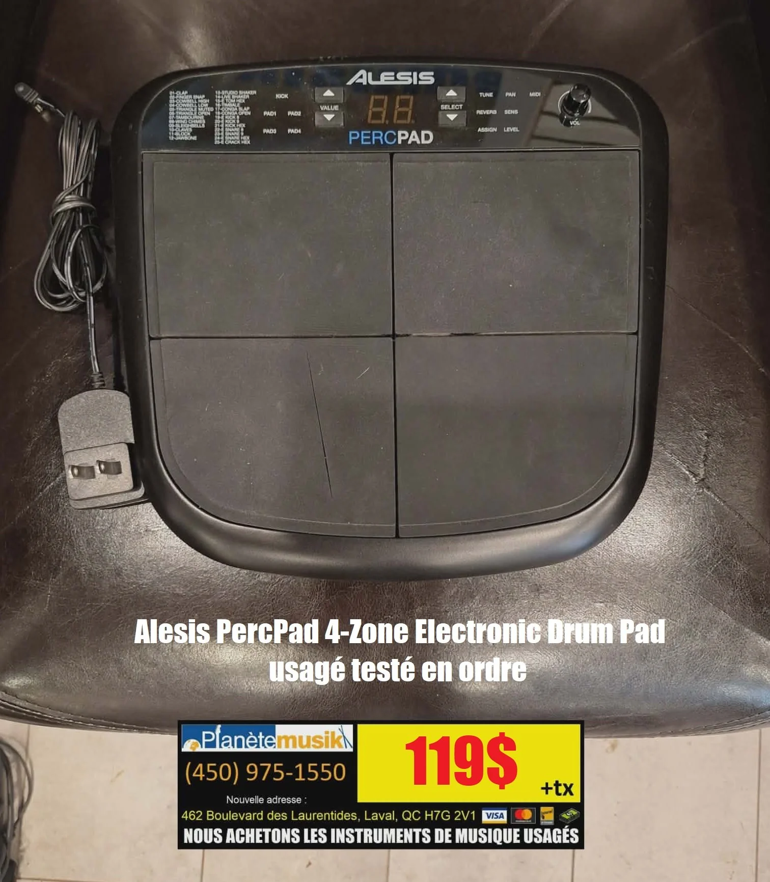 ALESIS PERCPAD Usagé, testé en ordre
