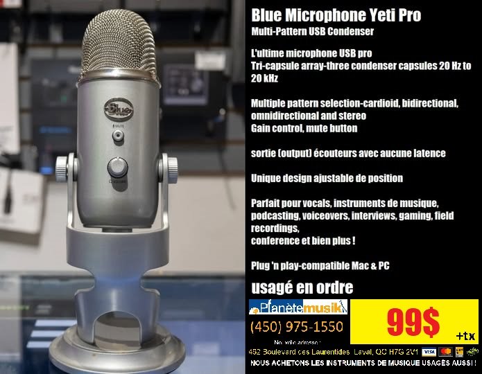 BLUE Microphone YETI PRO USB
