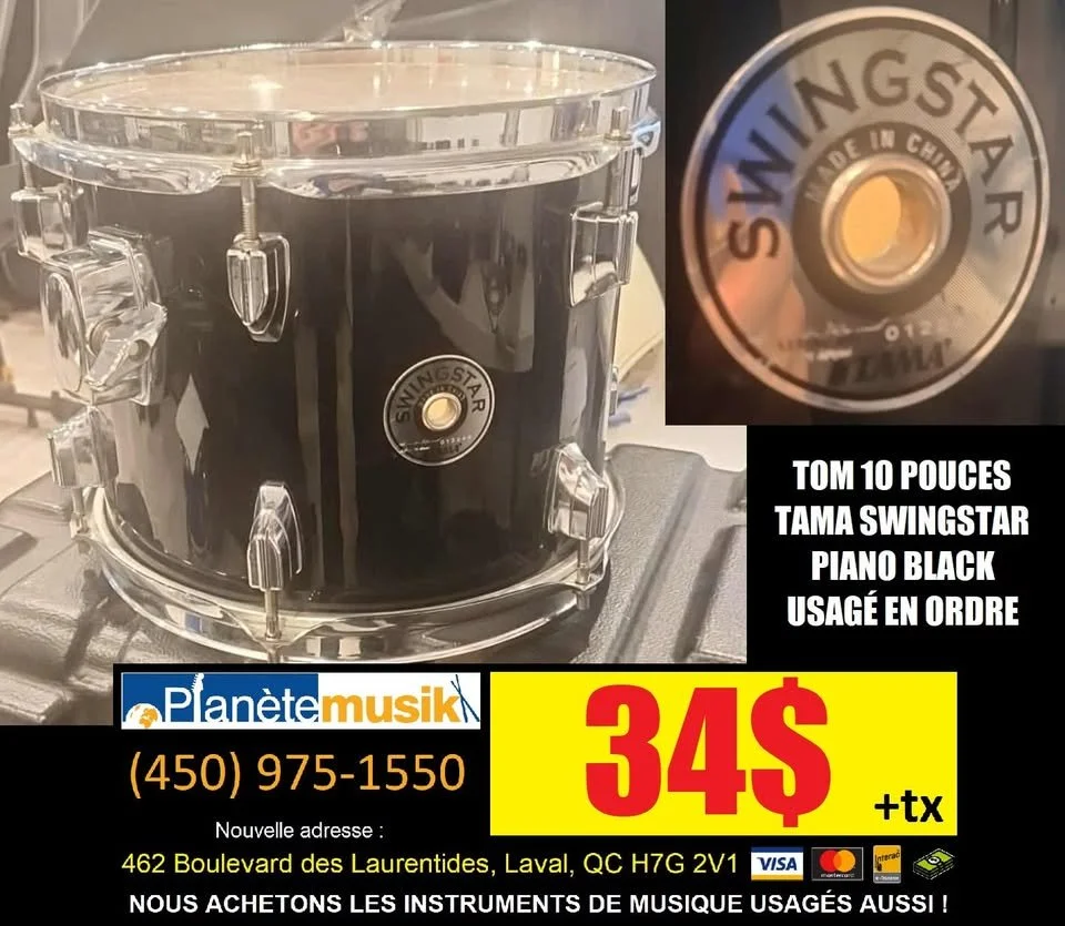 Tom TAMA SWINGSTAR 10 Pouces très récent usagé en ordre