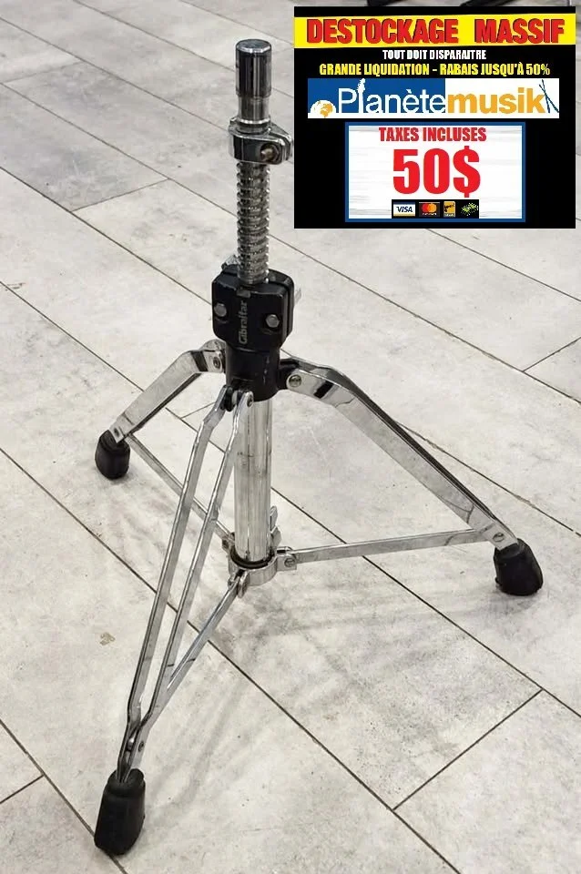 LE DÉSTOCKAGE CONTINUE - Base de banc de drum GIBRALTAR heavy duty avec ajustement tige fileté et barrure (lock) Diamètre TIGE 7/8 pour votre assise! En excellente condition