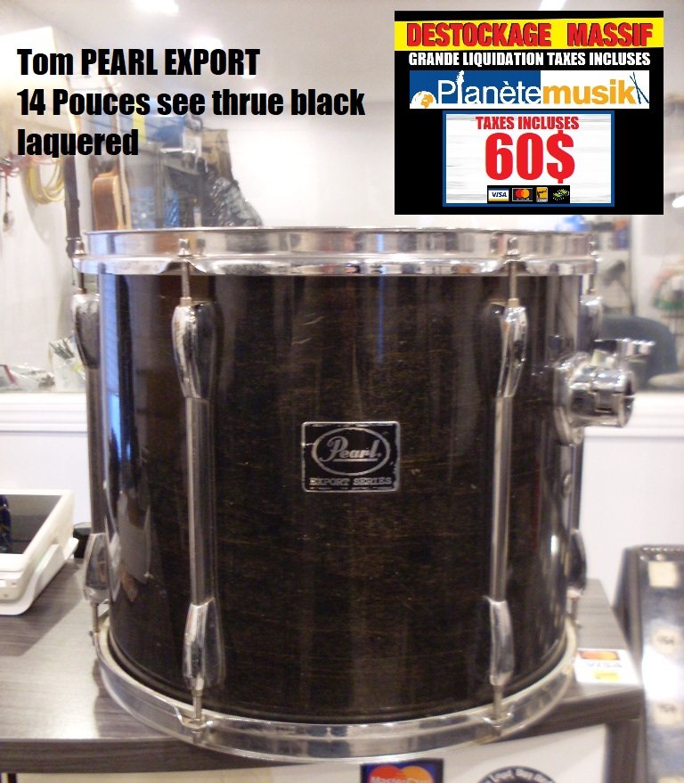 LE DESTOCKAGE CONTINUE -  Tom PEARL Export laquered See thrue black 14 pouces