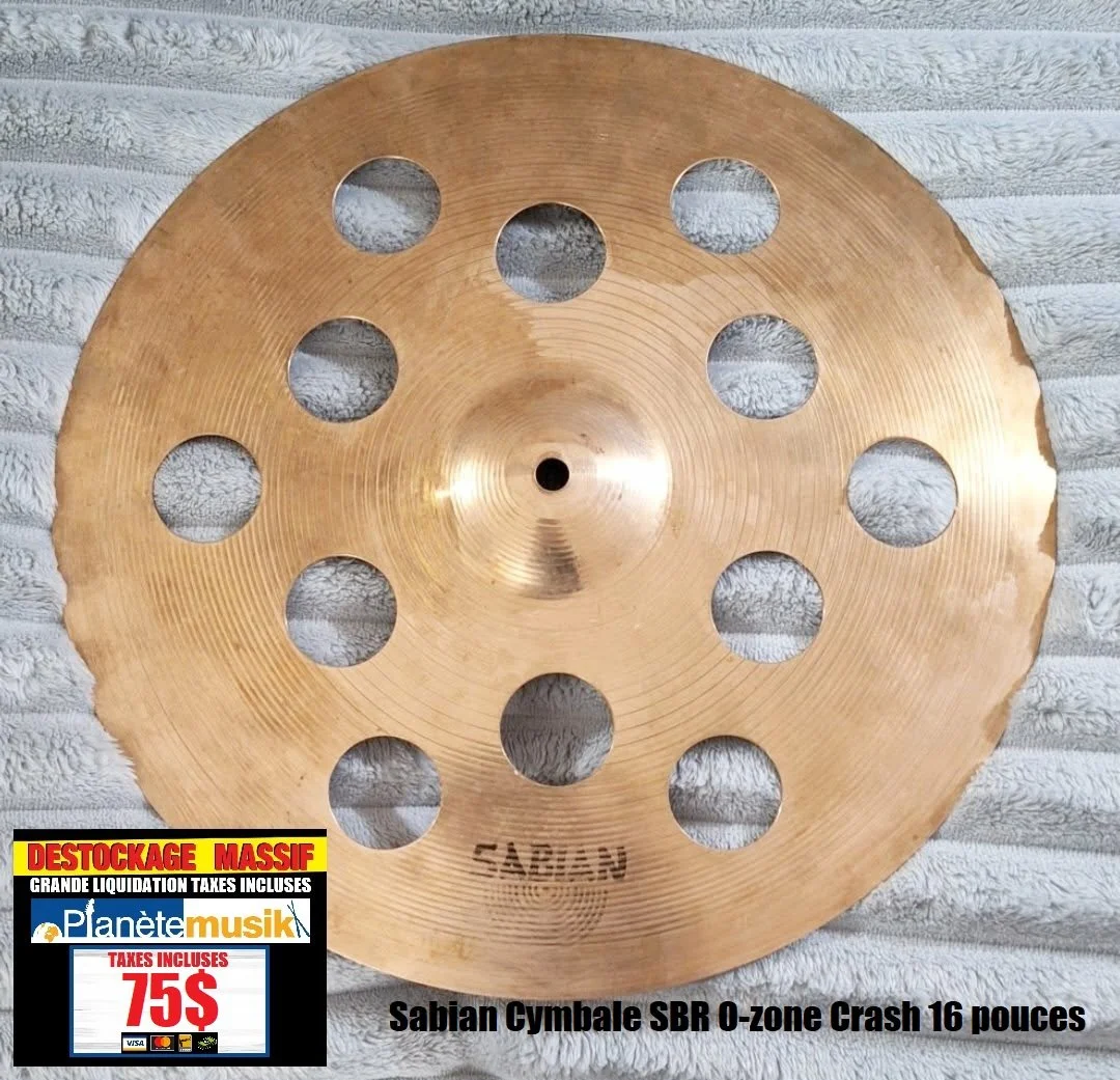 Cymbale SABIAN SBR O-ZONE CRASH 16 TAXES INCLUSES
