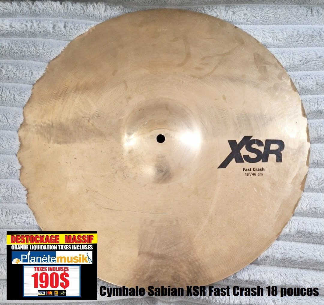 Cymbale SABIAN XSR FAST CRASH 18 TAXES INCLUSES