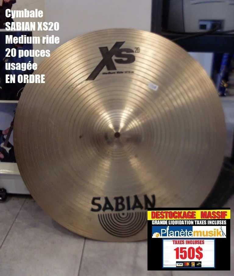 Cymbale SABIAN XS20 Med Ride 20 pouces taxes incluses