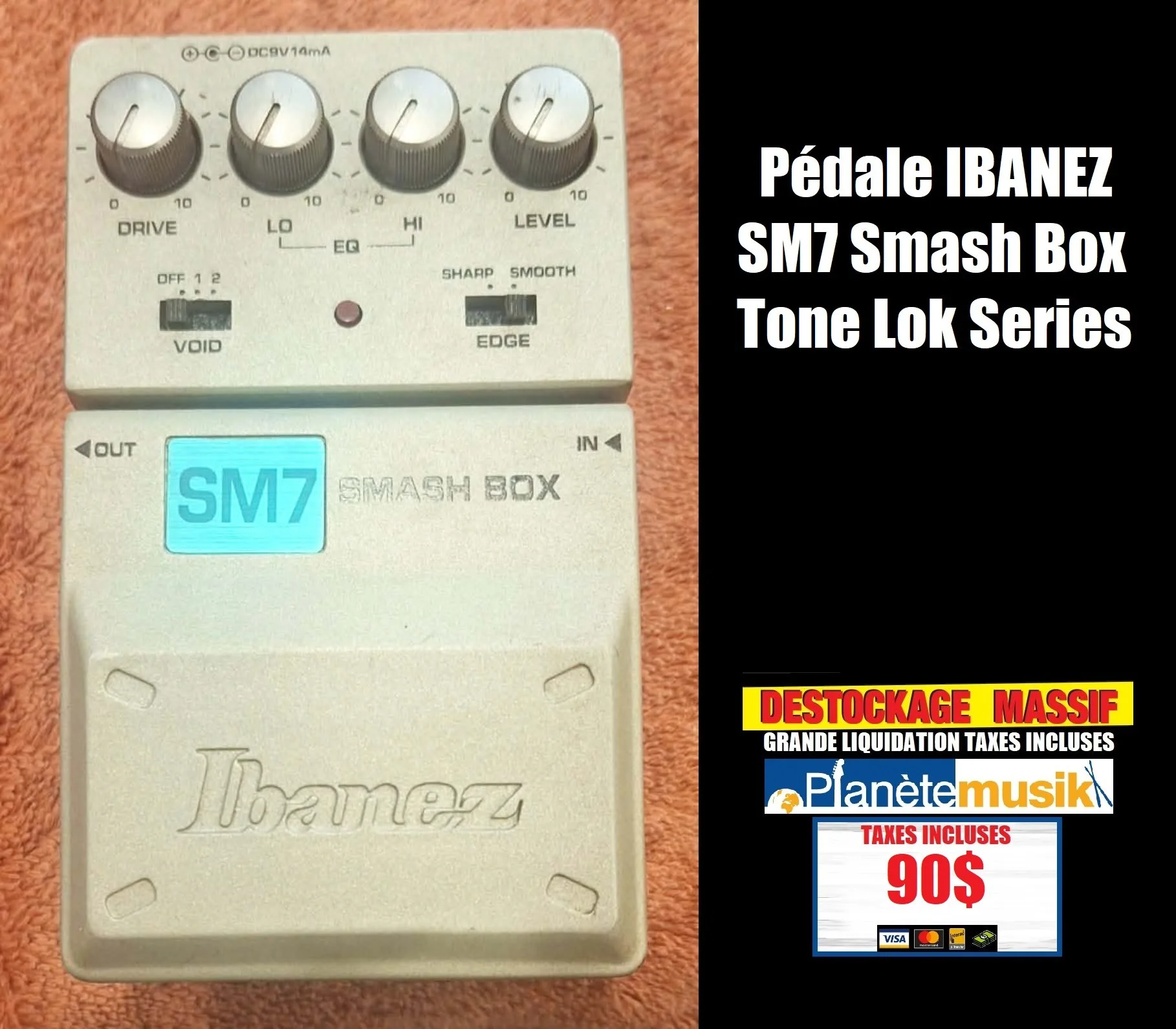 Pédale Ibanez SM7 Smash Box Tone Lok Series Pedal