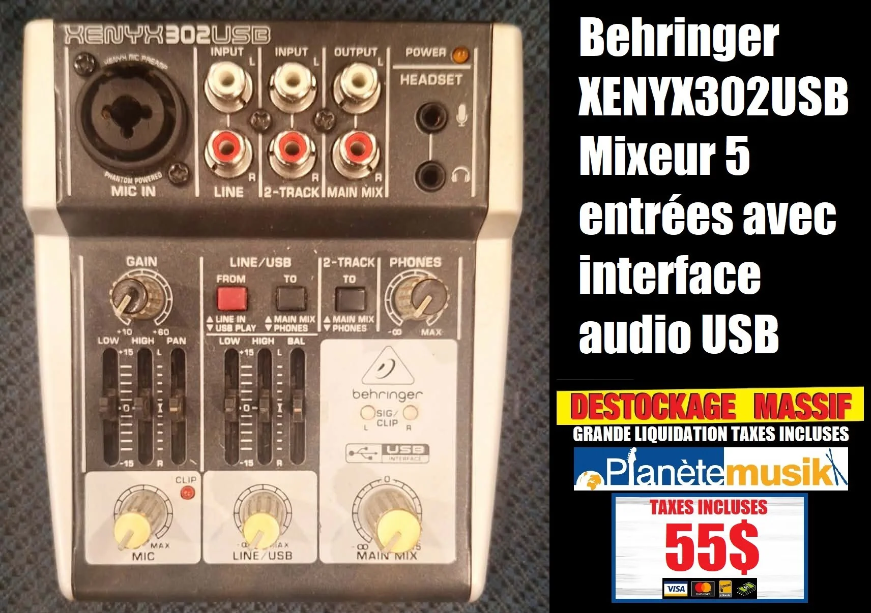 Behringer mixer usb XENYX302USB
