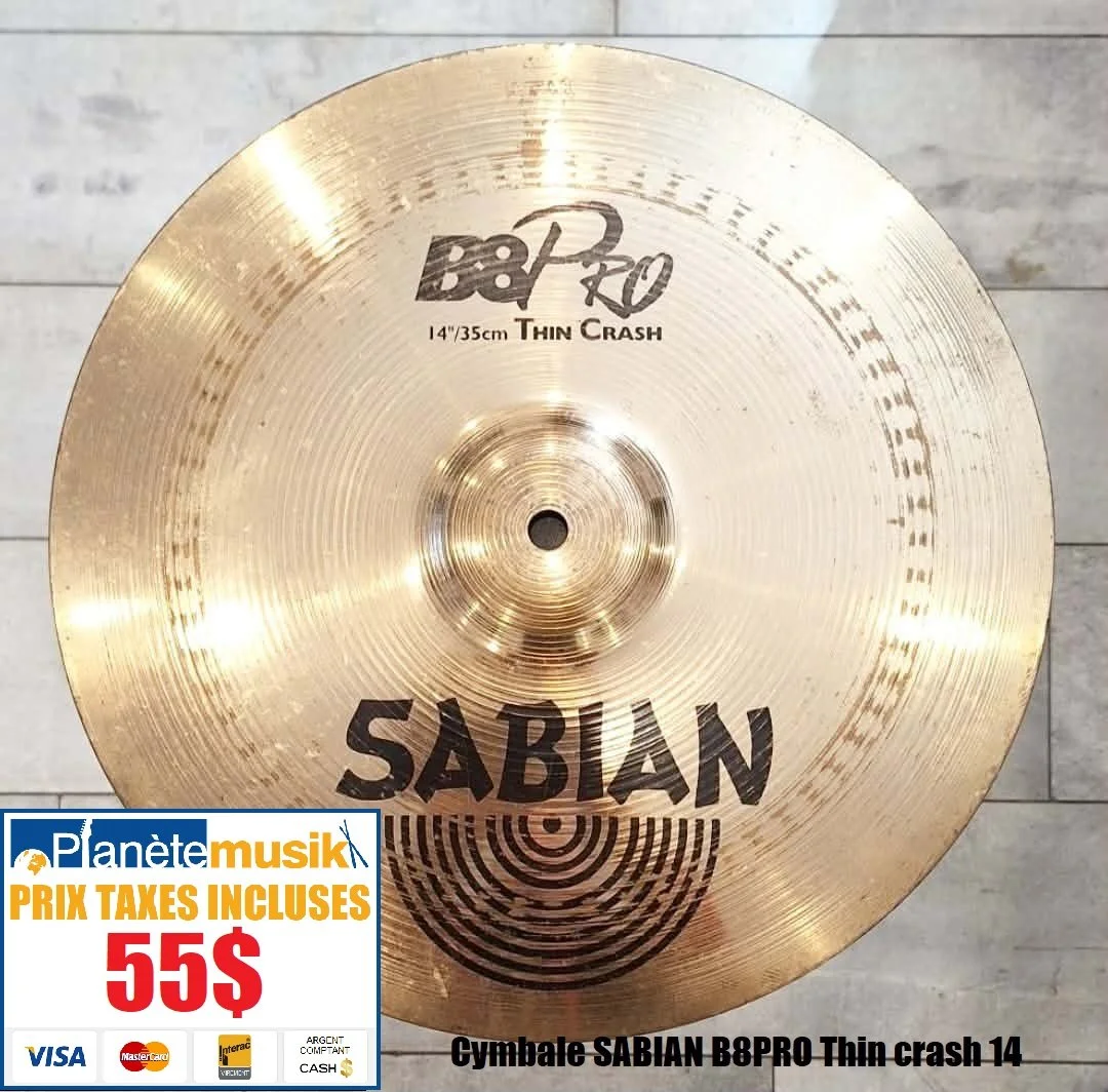 Cymbale SABIAN B8PRO thin crash 14 pouces