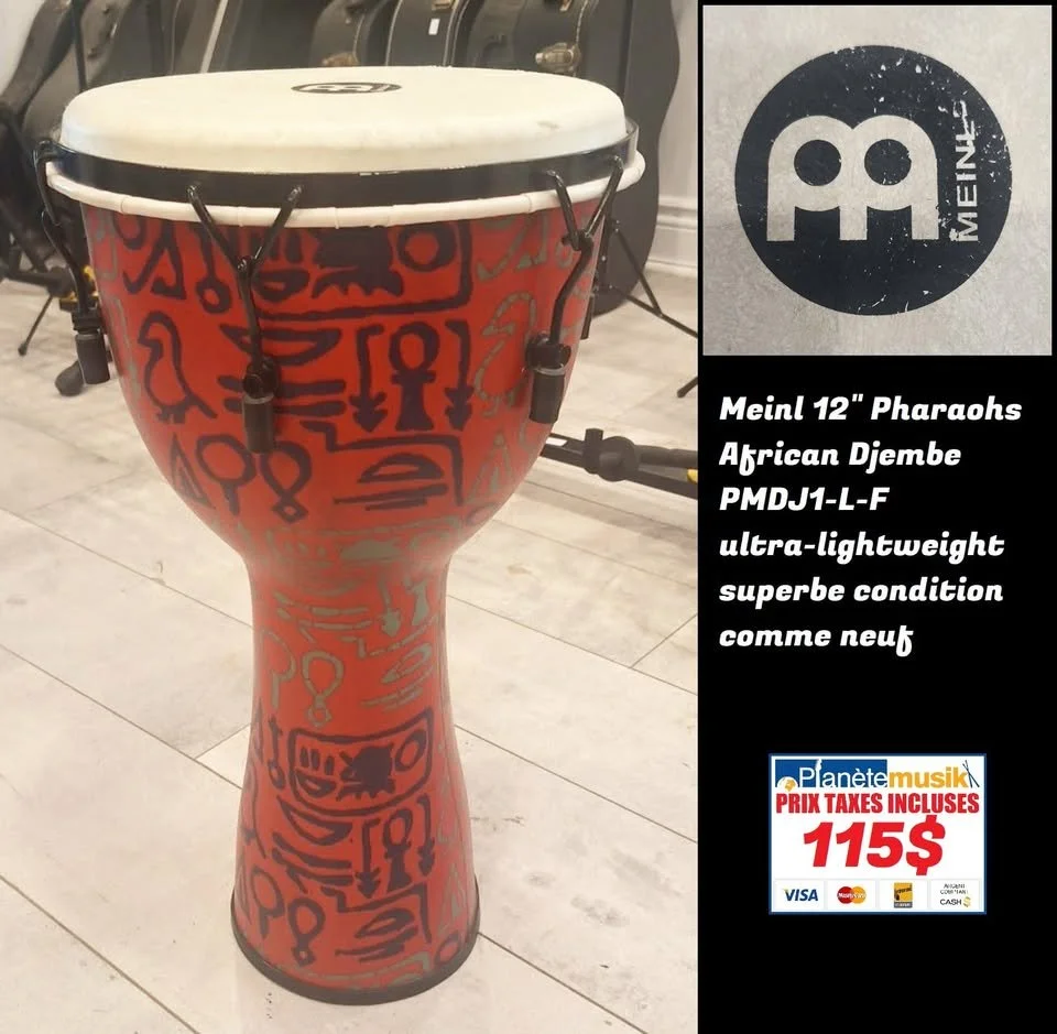 TAXES INCLUSES - DJEMBE Meinl percussion 12" Pharaohs African ultra-lightweight