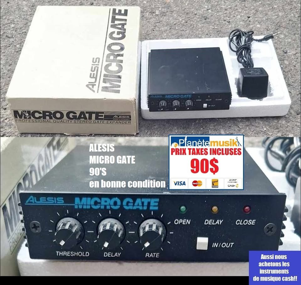 TAXES INCLUSES - ALESIS micro gate / stereo gate expander Usagé