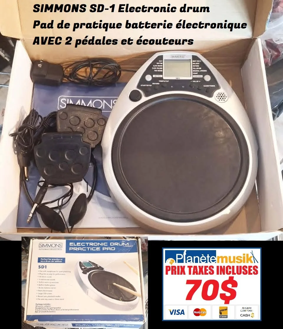 SIMMONS Electronic drum practice pad SD1 usagé en ordre