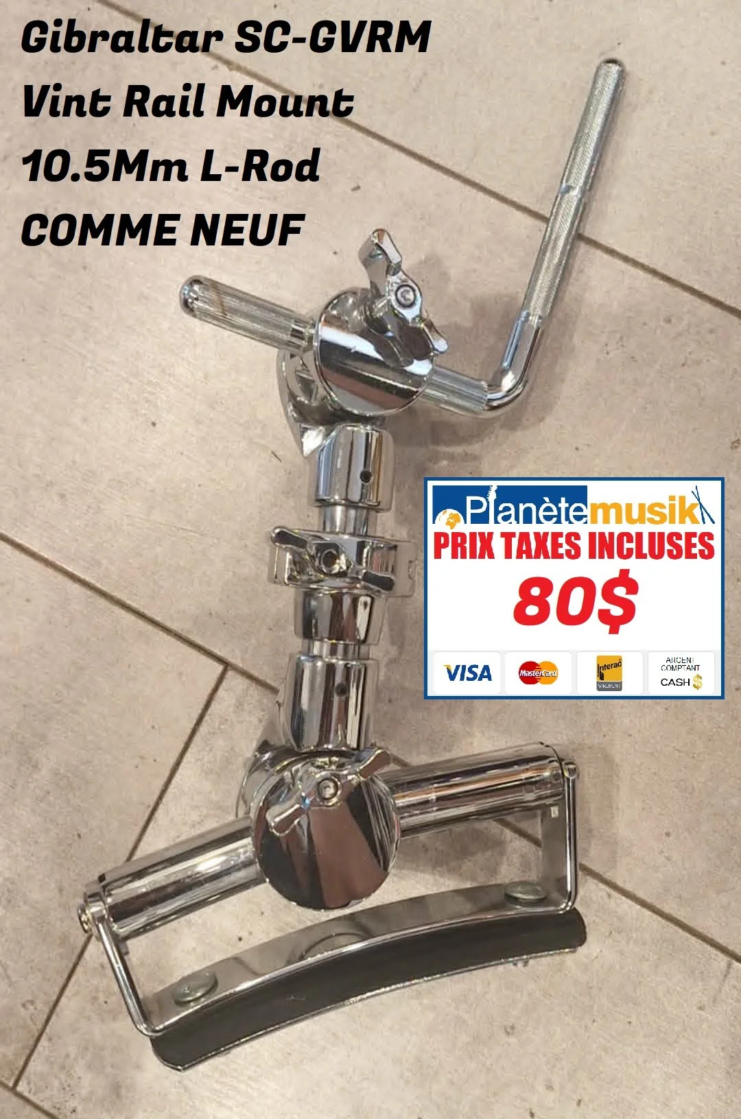 TAXES INCLUSES - GIBRALTAR SC-GVRM Vintage rail mount comme neuf
