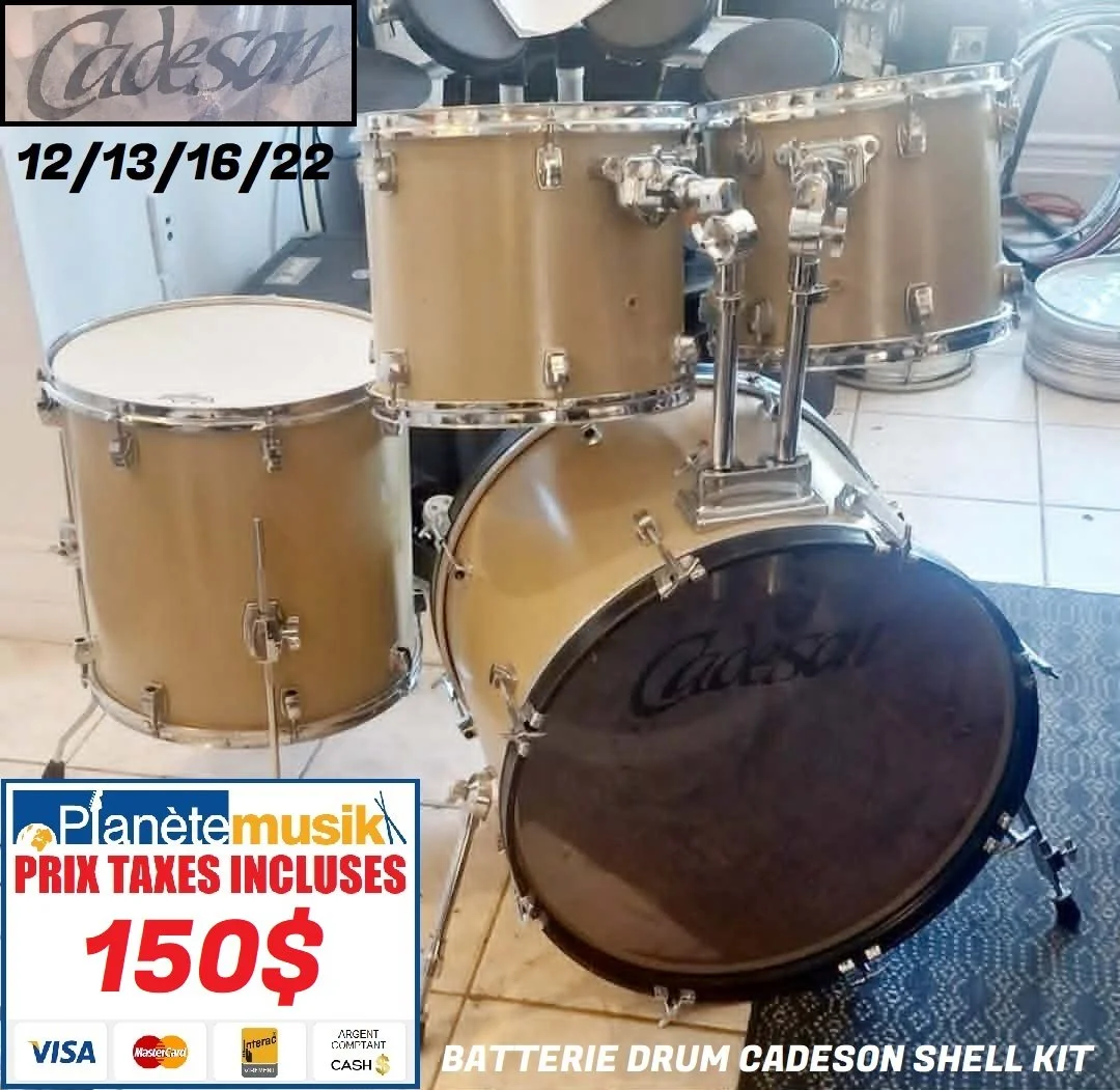 TAXES INCLUSES Batterie drum CADESON SHELL KIT 4 MCX (12/13/16/22)
