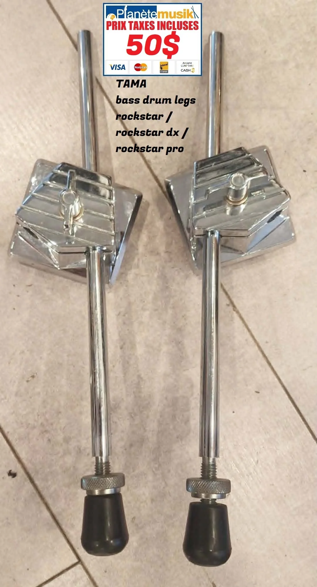 TAXES INCLUSES Nouvel arrivage Pièces TAMA - Pattes rockstar / dx / pro