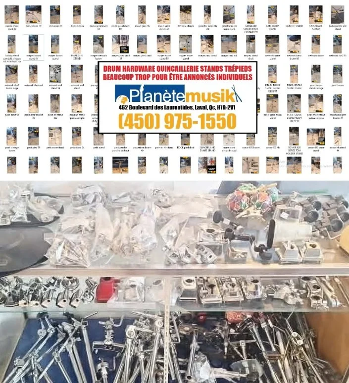 HARDWARE QUICAILLERIE de drum - STANDS, PIEDS, PÉDALES, PIÈCES, PARTS - BEAUCOUP TROP pour annoncer à l’unité ici