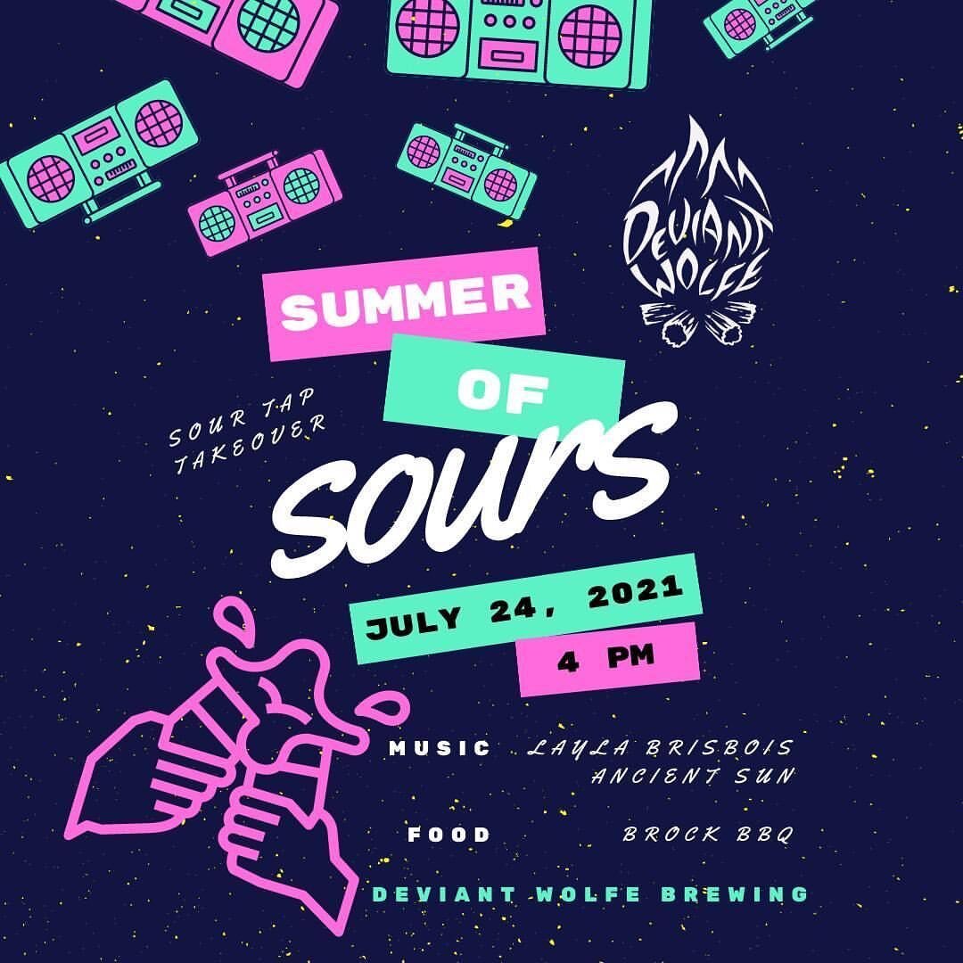 We will be playing at @deviantwolfe on July 24th for their #summerofsours event! Come rock out with us and the @laylamusicofficial Band! 🤘