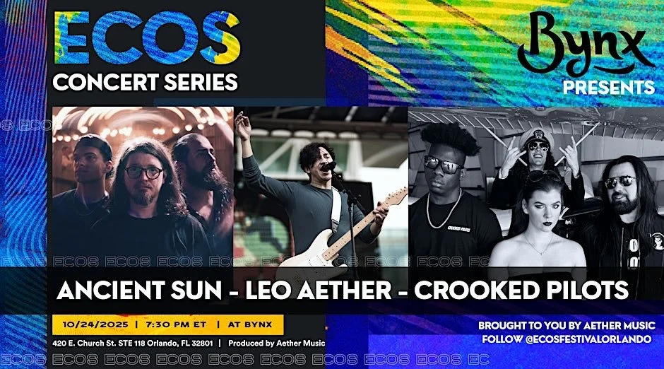 Tomorrow night we have the privilege to perform at @bynxorlando with many talented individuals, including @leoaether and @crookedpilots! Make sure to be there by 7:30pm with tickets, available on eventbrite or with the link in any of our stories/bios