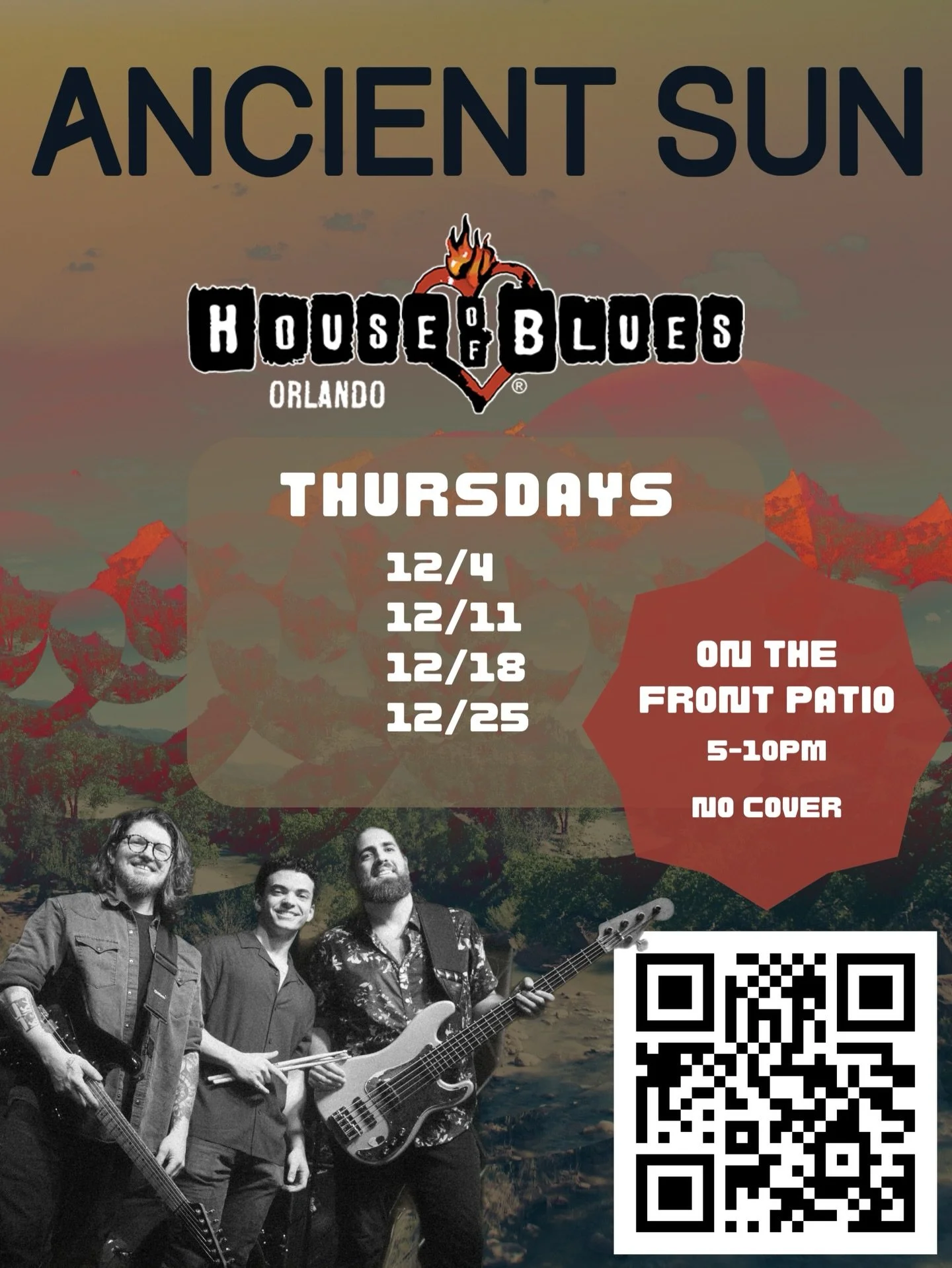 Final stretch of 2025. Let&rsquo;s make these Thursday&rsquo;s the loudest of the year 📢

🗓️ December Dates:
- 12/4 
- 12/11 
- 12/18 
- 12/25 (Christmas day🎄)

#ancientsun #band #powertrio #live #rock #music #december #schedule #thursday #disneys