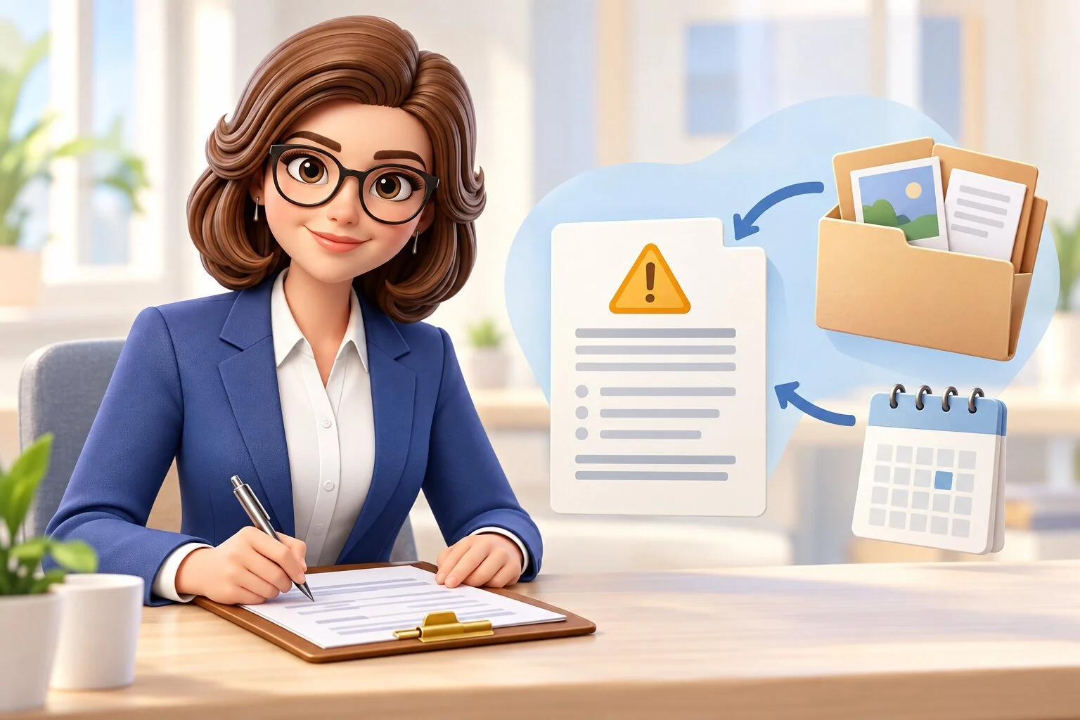 Sara records an incident using supporting documents and relevant dates.