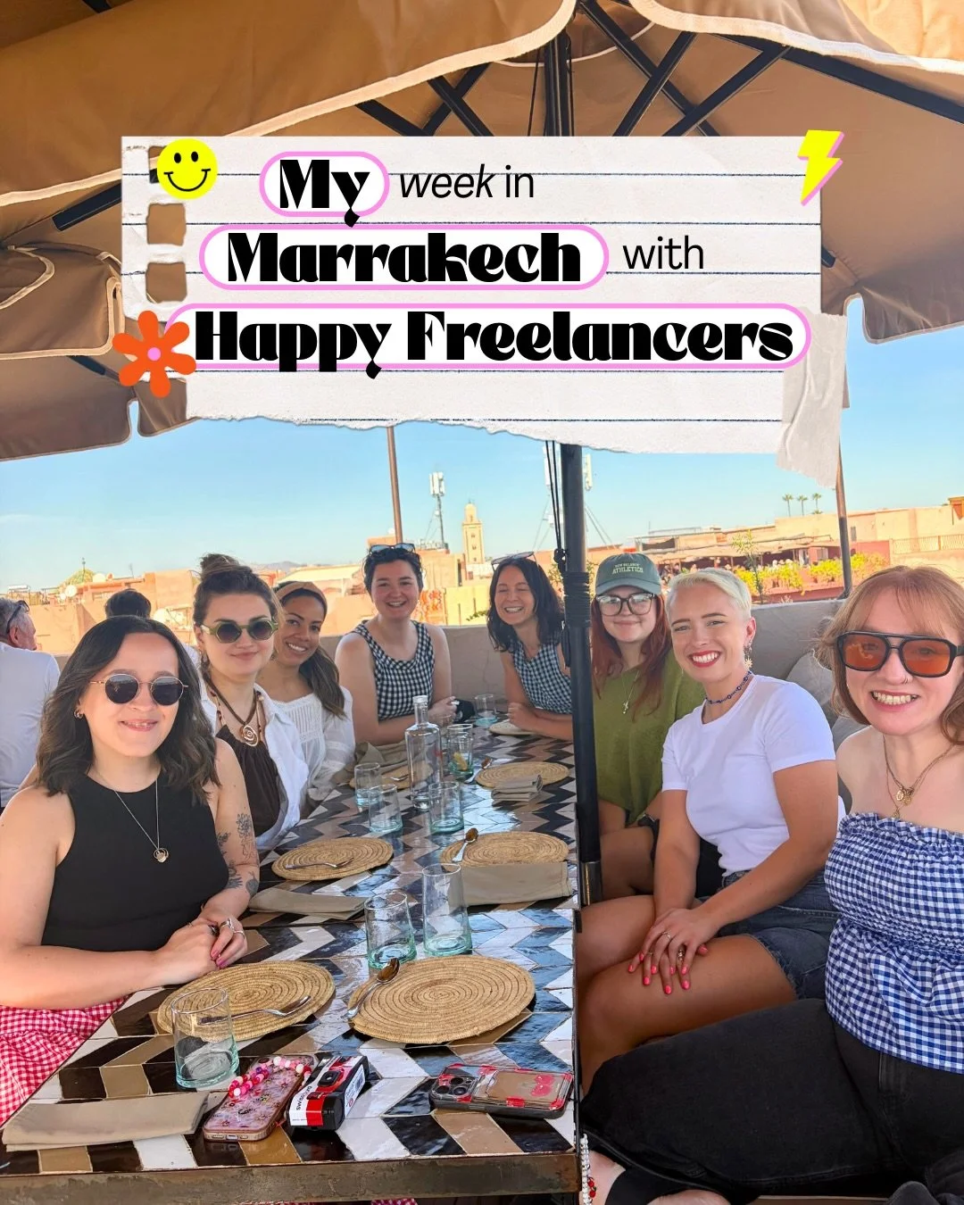 I am back from an incredibleeeee trip to Marrakech with @happyfreelancers.co ✈️🌴💫

Marrakech had been on my bucket list for so so long so when I saw this trip open up again for February, I knew I had to get on that plane 😂 

And what a week it was