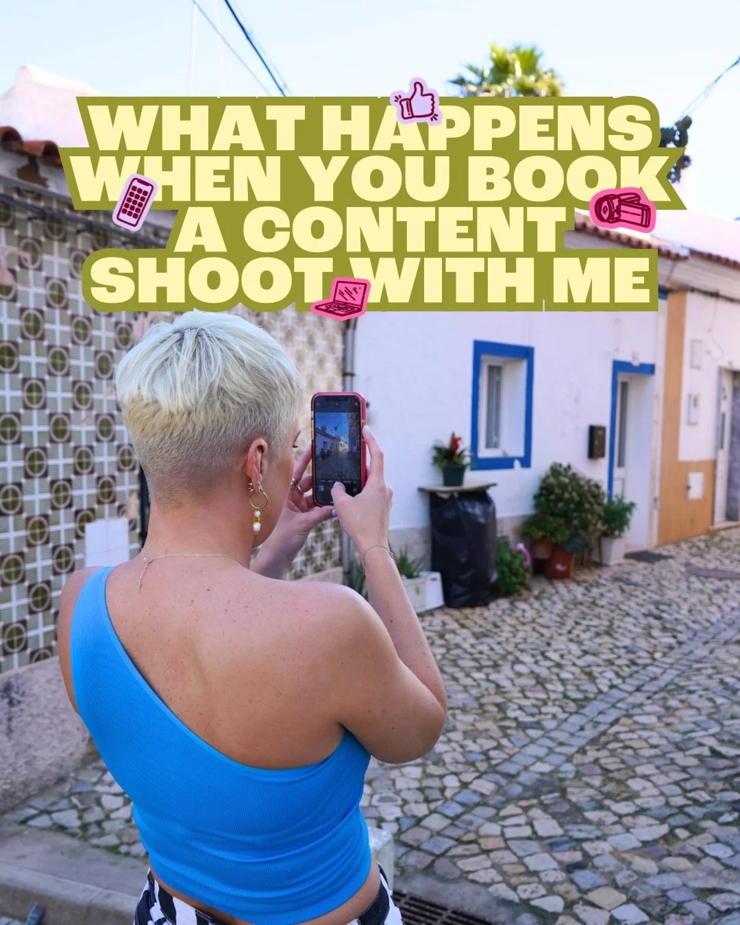 Wondering what happens on a content shoot with me?!

Here&rsquo;s what you can expect 👆🏼

It&rsquo;s pretty simple, but it&rsquo;s also a hella lot of fun!

It all starts with a chat and a plan of action, and then we come together to capture the go