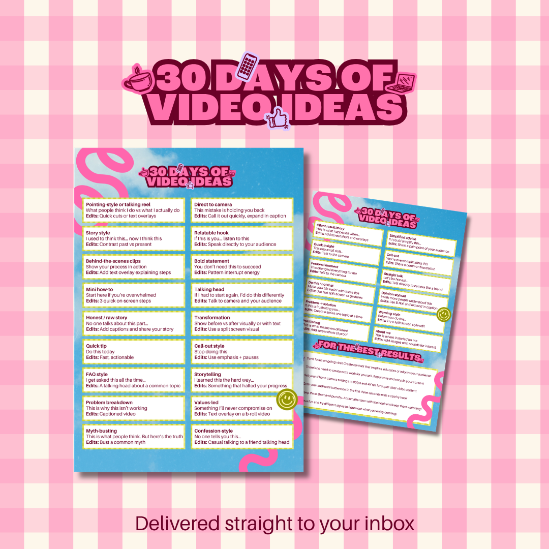 30 Days of Video Content