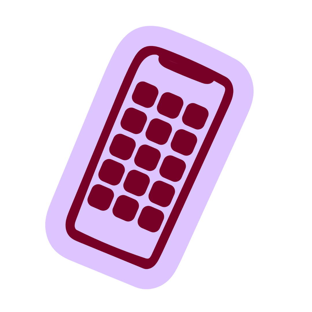 Lilac phone illustration