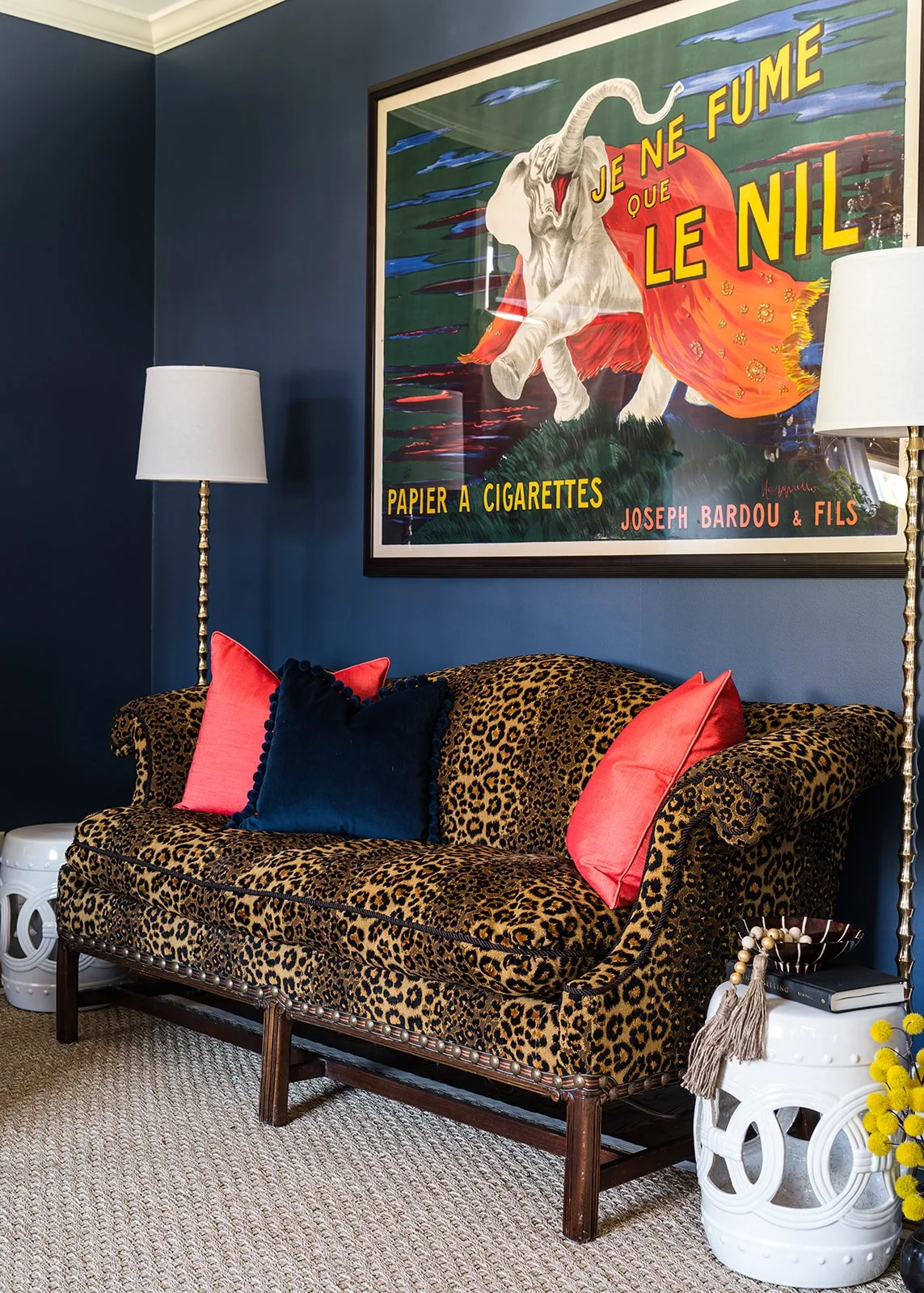 North-Shore-Chicago-Interior-Design-Animal-Print-Sofa