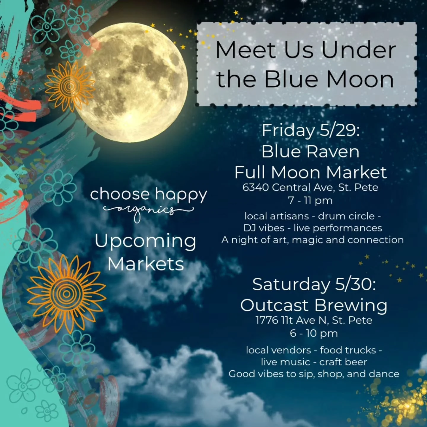 🌕 A rare Blue Moon weekend is calling, and we&rsquo;re popping up for two nights of glow, good vibes, and moonlit magic.

Let your skin glow and your senses bloom as you explore our lineup of all‑natural body care, clean‑burning soy candles, and cur
