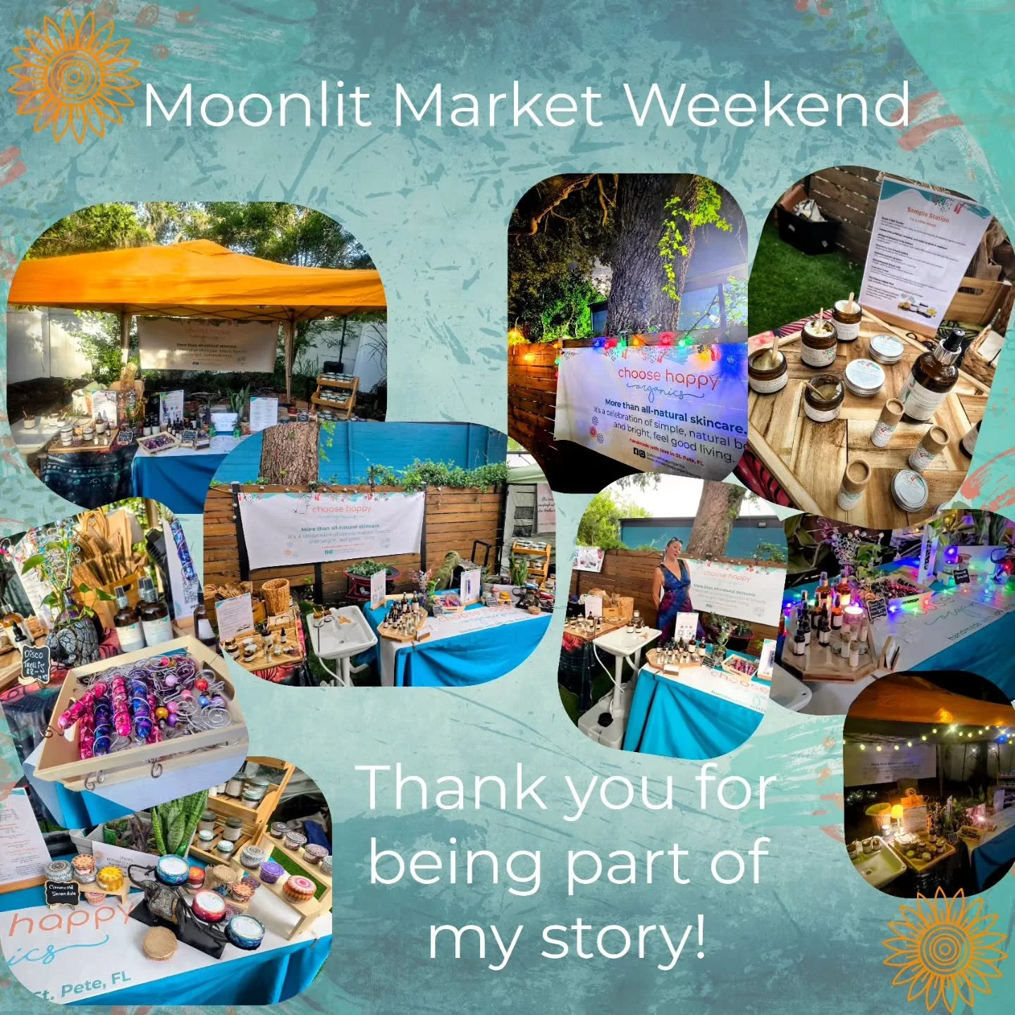 ✨️ Last weekend, under the full moon, we gathered. Makers, dreamers, wanderers, and kind hearts all glowing in the vibrant energy of St. Pete. 

💛 Thank you for showing up, for supporting local, for being part of my story. 

🔆 My little booth is a 